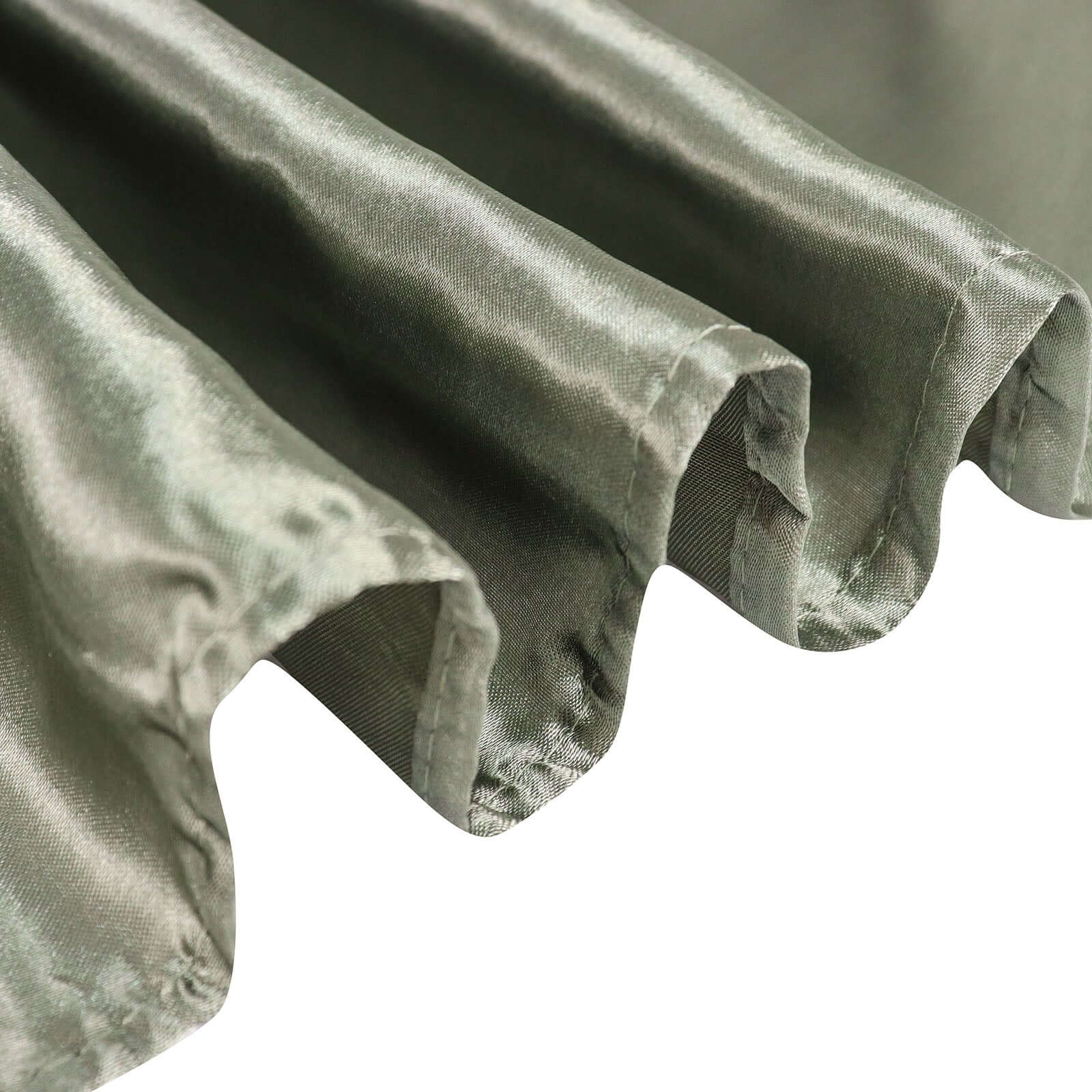 Satin Rectangular 90x132 Tablecloth Dusty Sage Green Satin - Seamless Table Cover