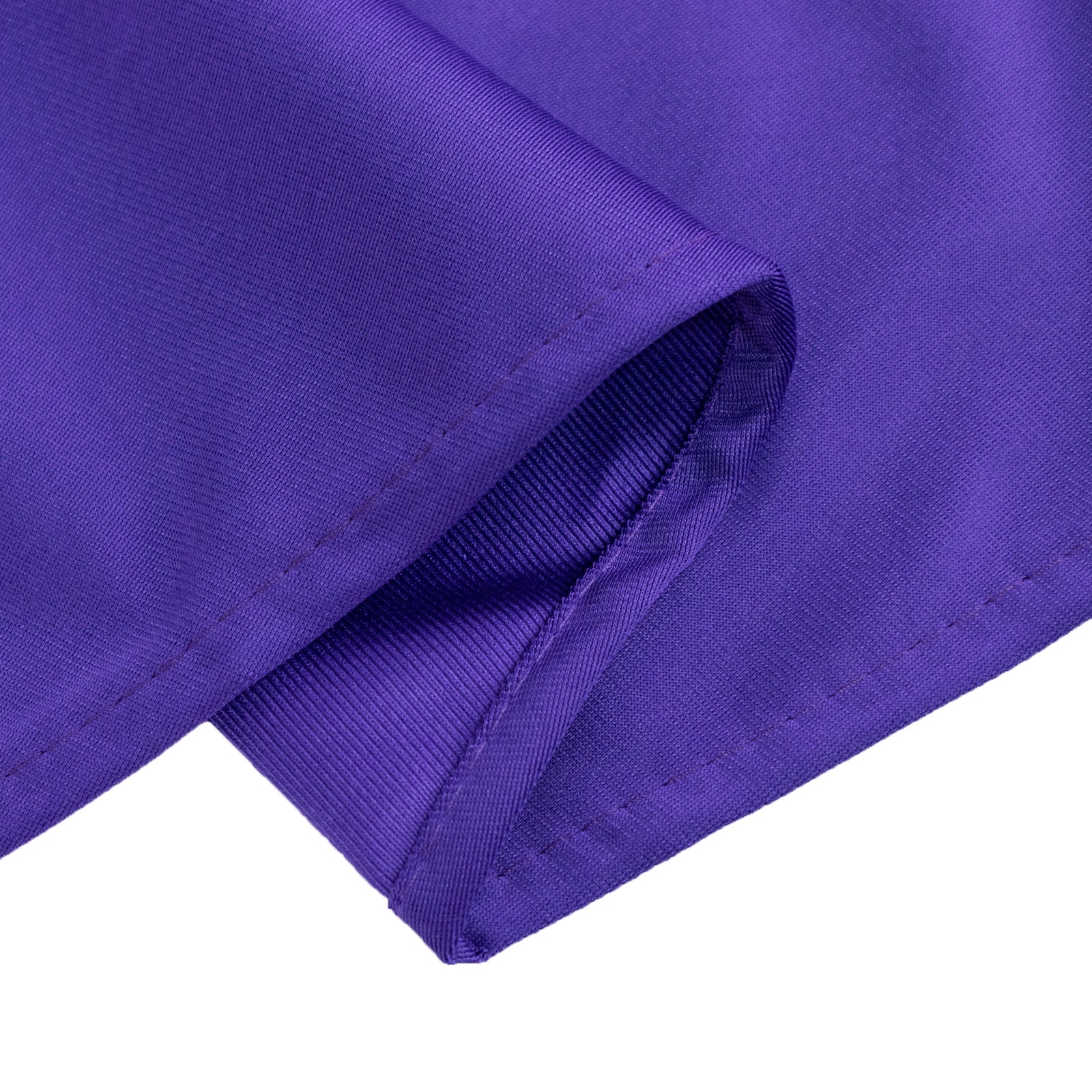 Premium Scuba Round 90 Tablecloth Purple - Wrinkle Free & Stain Resistant Table Cover