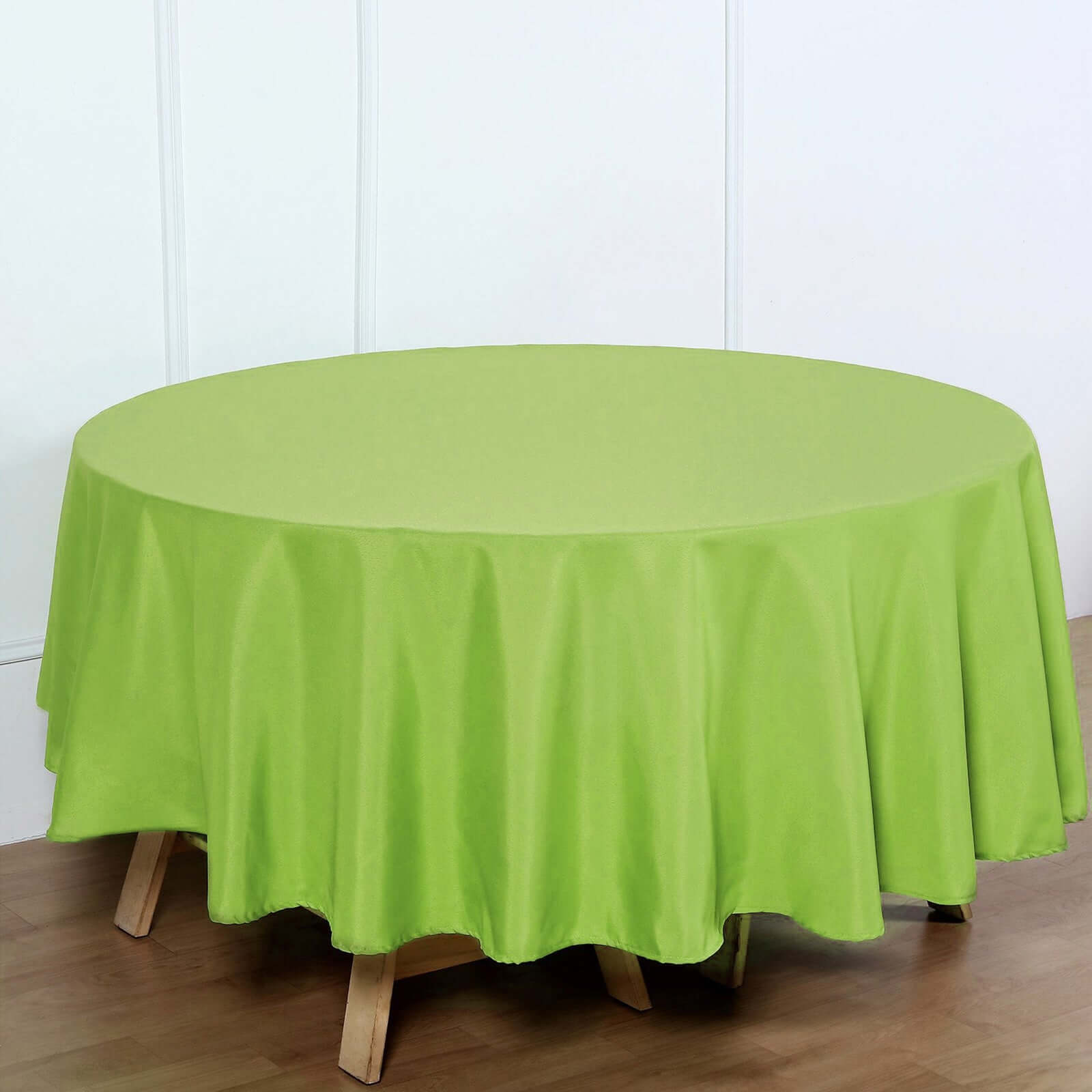 Polyester 90 Round Tablecloth Apple Green - Stain & Wrinkle-Resistant Table Cover