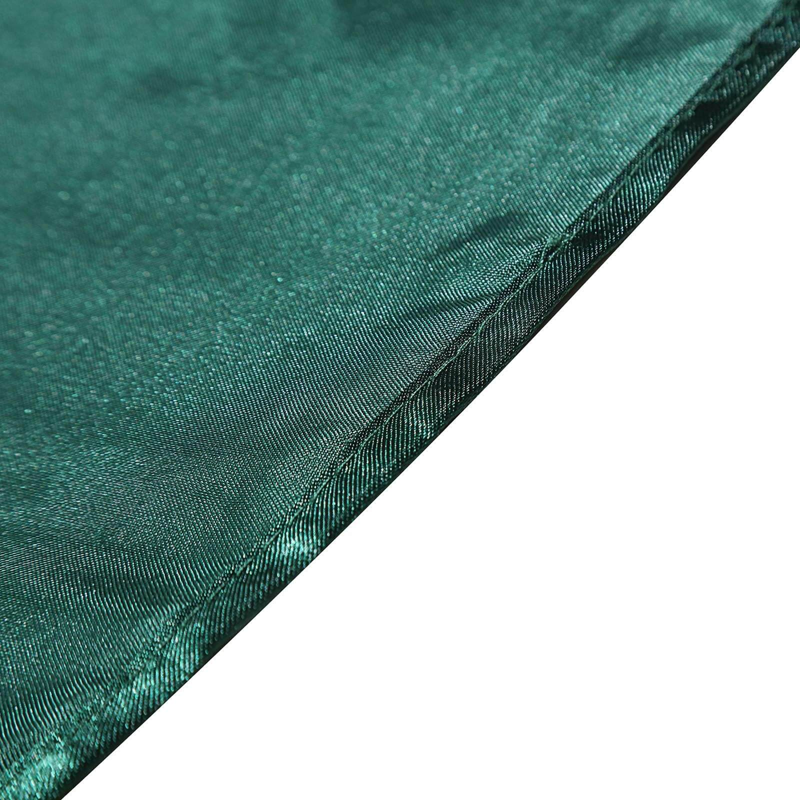 Satin 72x72 Table Overlay Square Tablecloth Hunter Emerald Green - Smooth Finish Table Cover