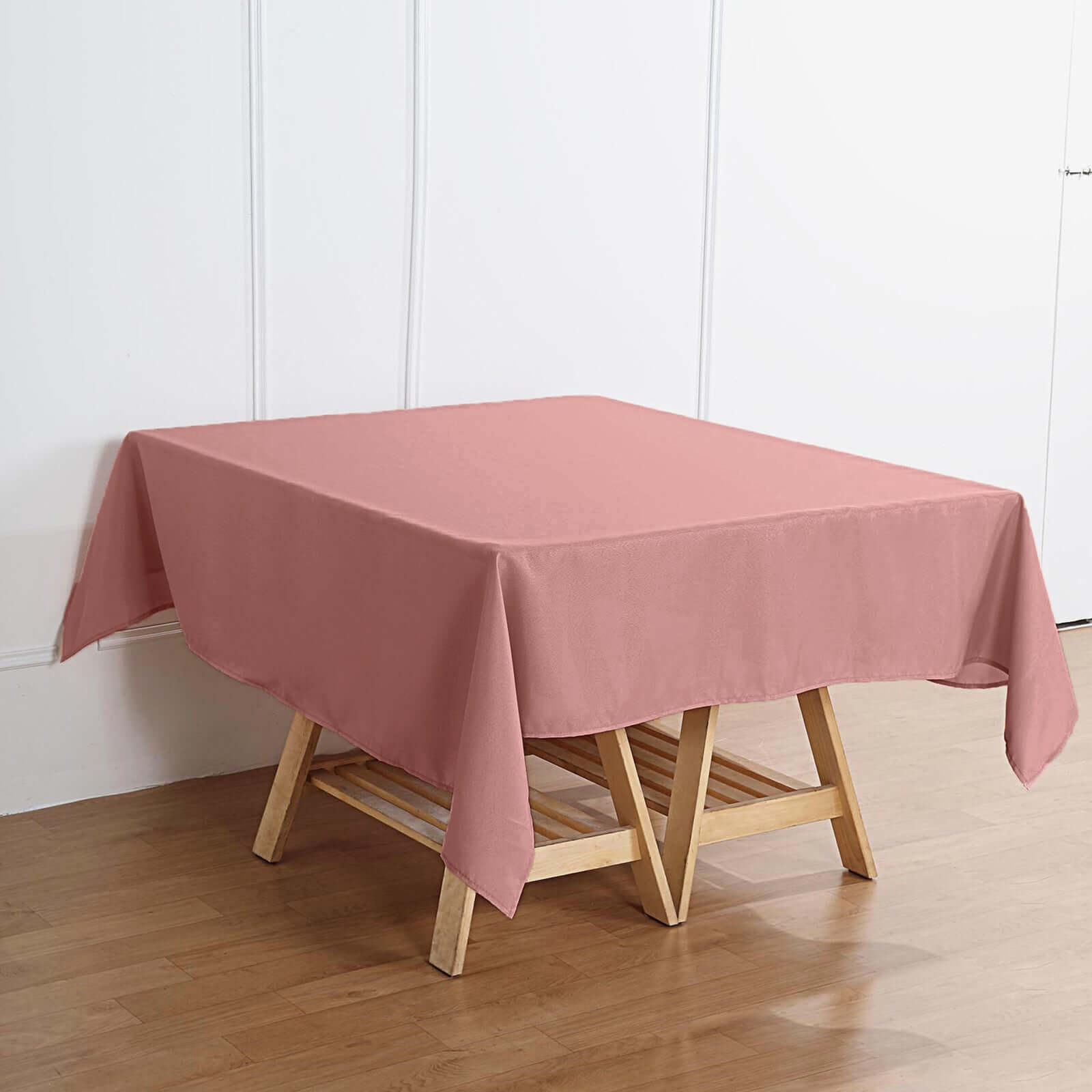 Polyester Square 70x70 Tablecloth Dusty Rose - Wrinkle-Resistant & Durable Table Cover