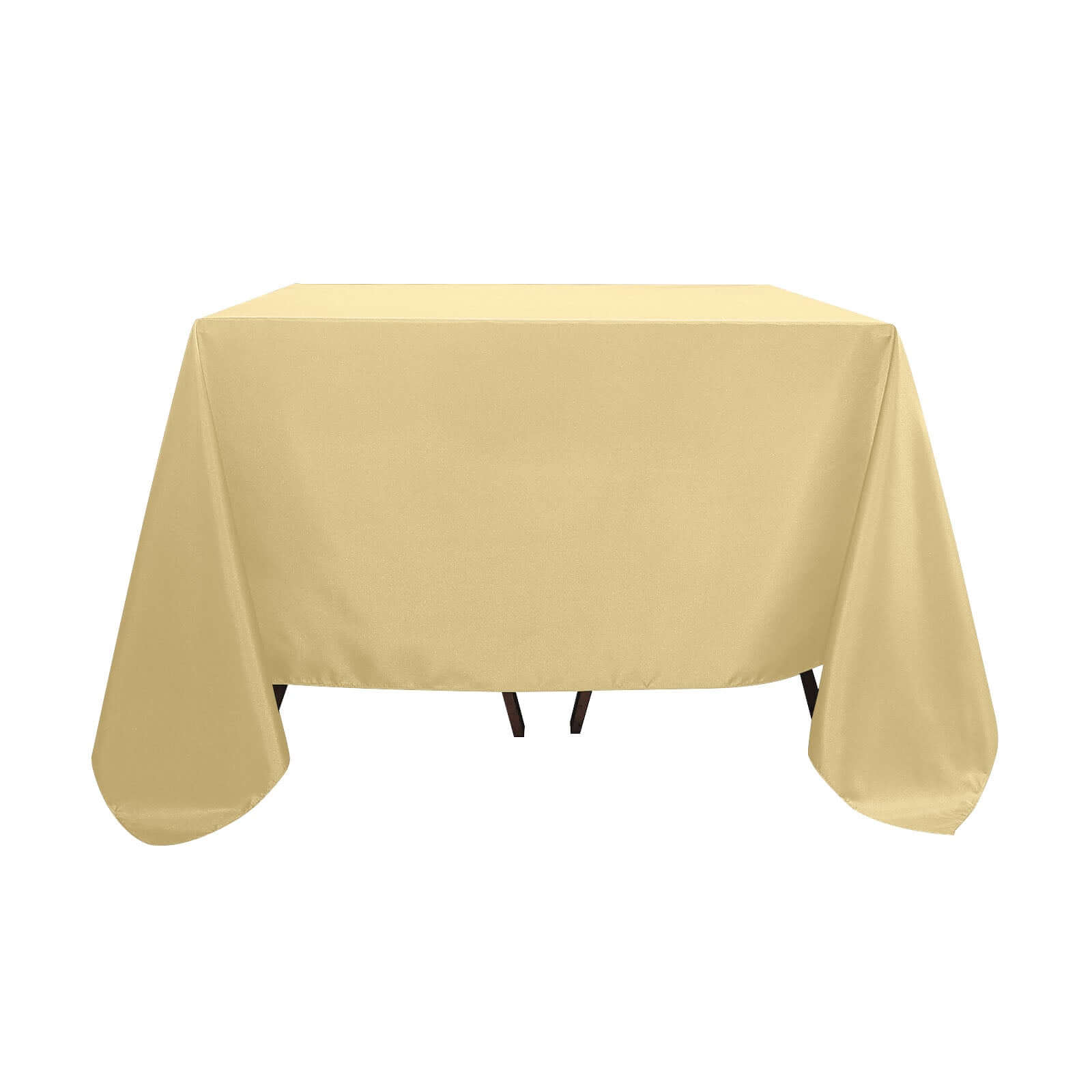 Polyester Square 90x90 Tablecloth Champagne - Wrinkle-Resistant & Durable Table Cover