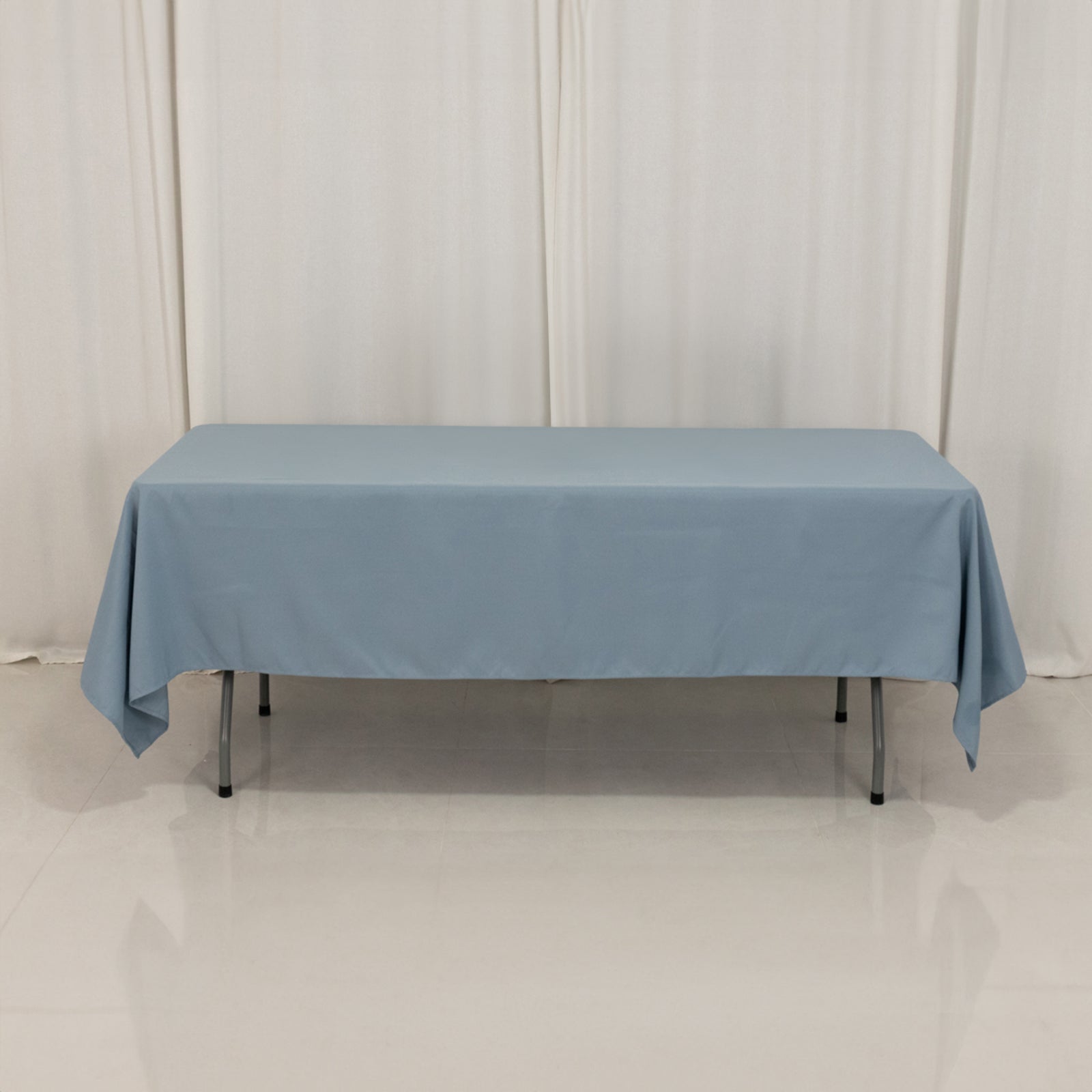 Premium Polyester 60x102 Rectangle Tablecloth Dusty Blue - Durable 220GSM Wrinkle-Resistant Table Cover