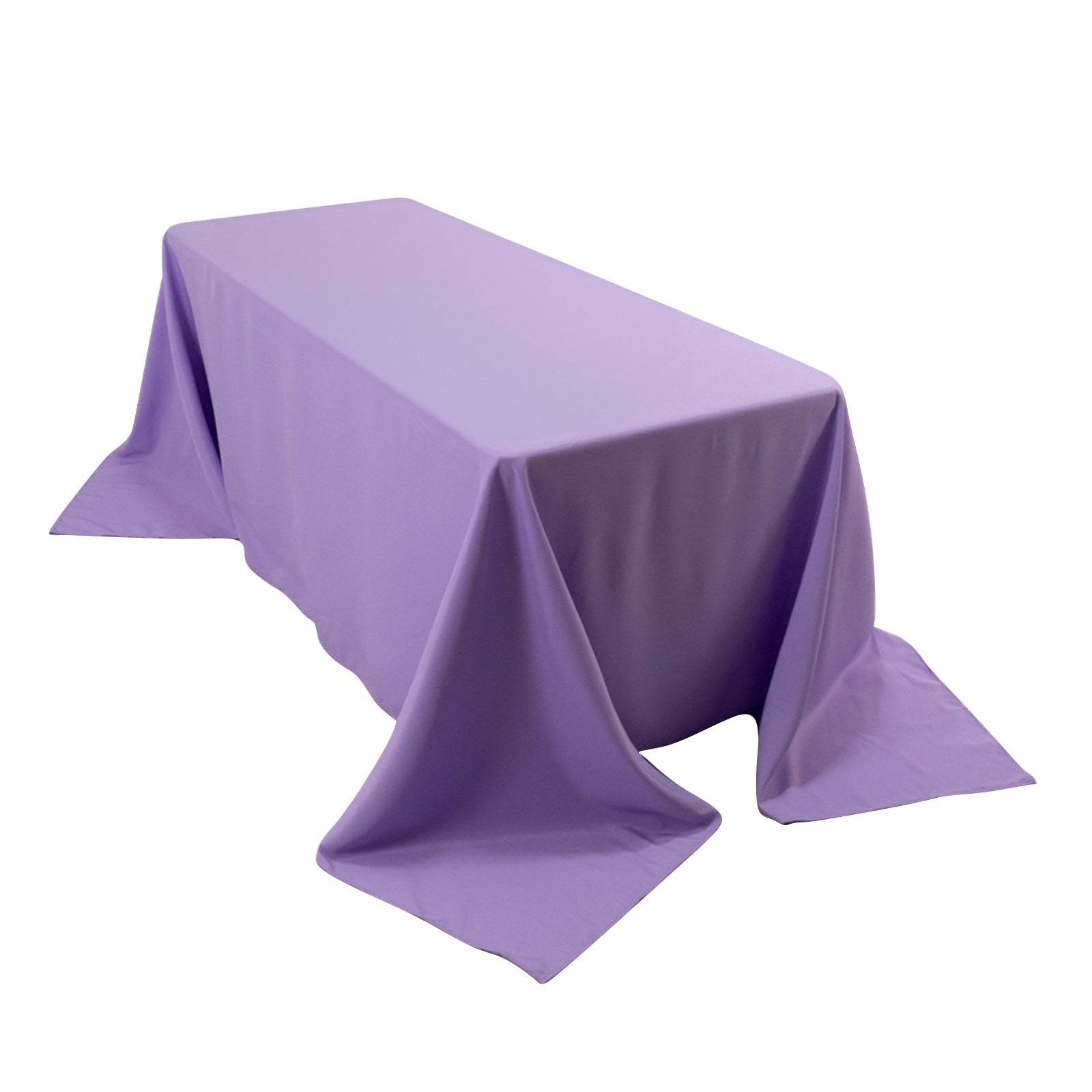 Premium Polyester 90x132 Rectangle Tablecloth Lavender Lilac - Seamless 220GSM Stain-Resistant Table Cover