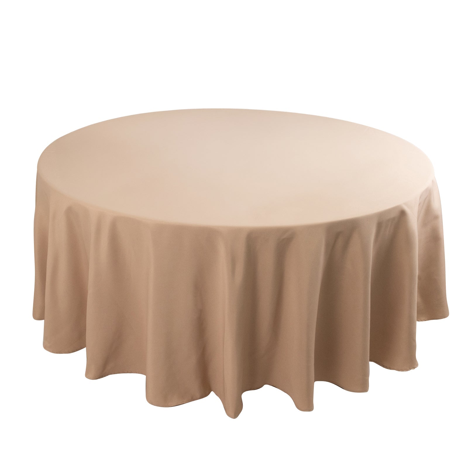 Premium Polyester 108 Round Tablecloth Nude - Wrinkle-Resistant 220GSM Table Cover