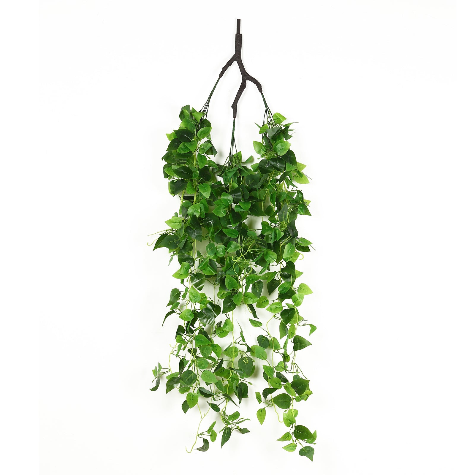 46 Green Artificial Eucalyptus Leaf Vines Ceiling Canopy, Round Draping Ivy Leaves Hanging Flower Chandelier With Interchangeable Branches