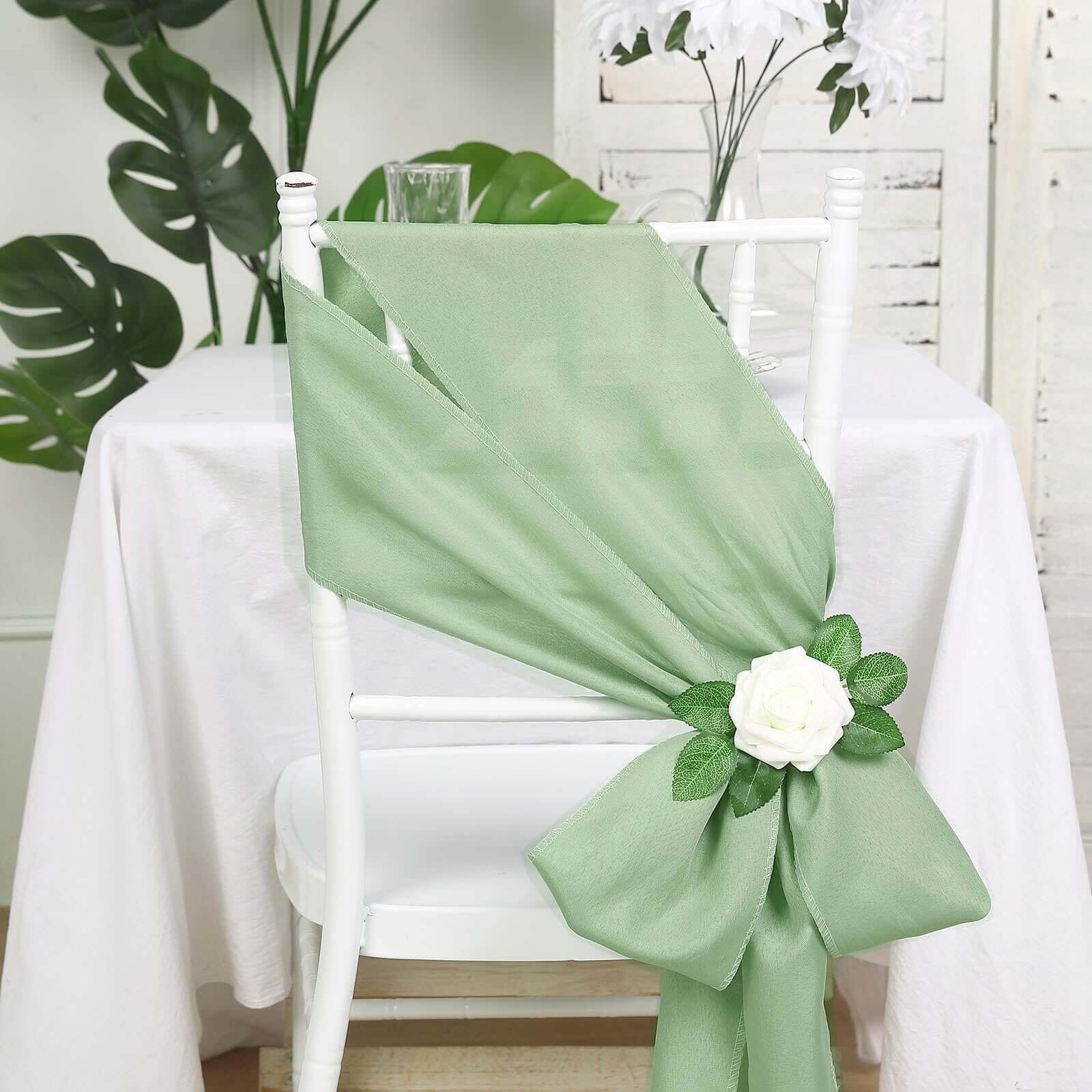 5 Pack Polyester Chair Sashes Sage Green 6x108