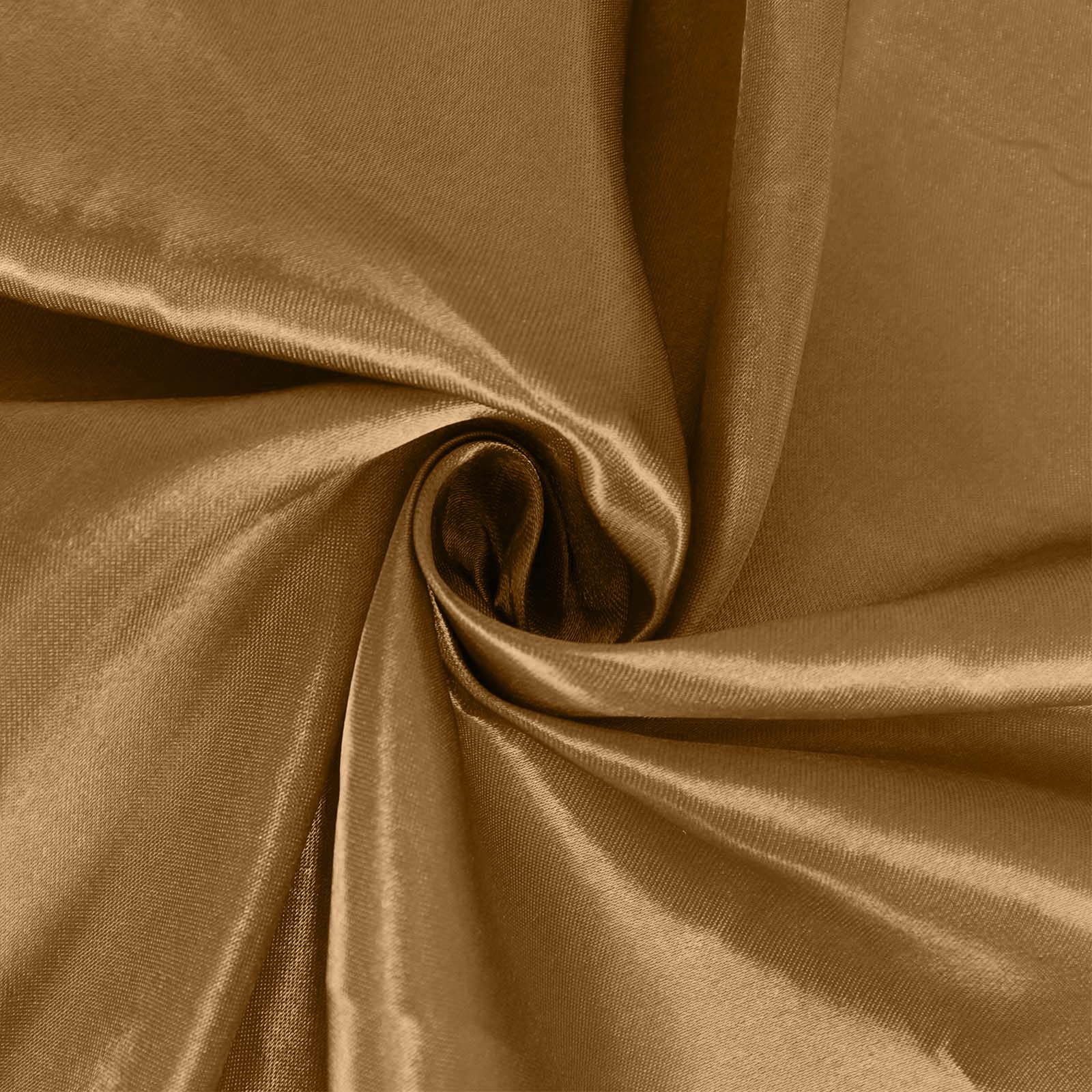 Satin 132 Round Tablecloth Gold - Stylish Seamless Table Cover for Weddings & Events