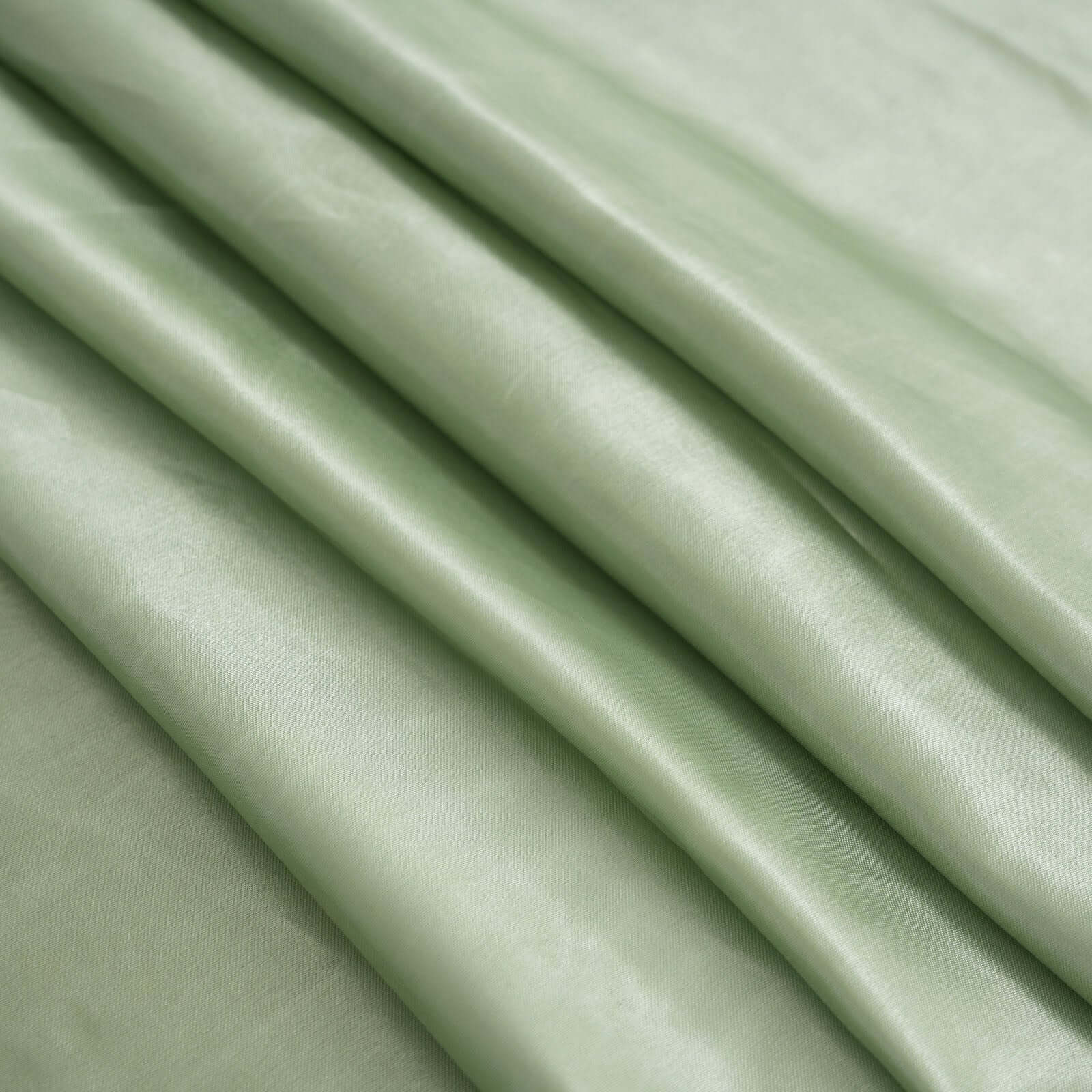 Satin 120 Round Tablecloth Sage Green - Stylish Seamless Table Cover