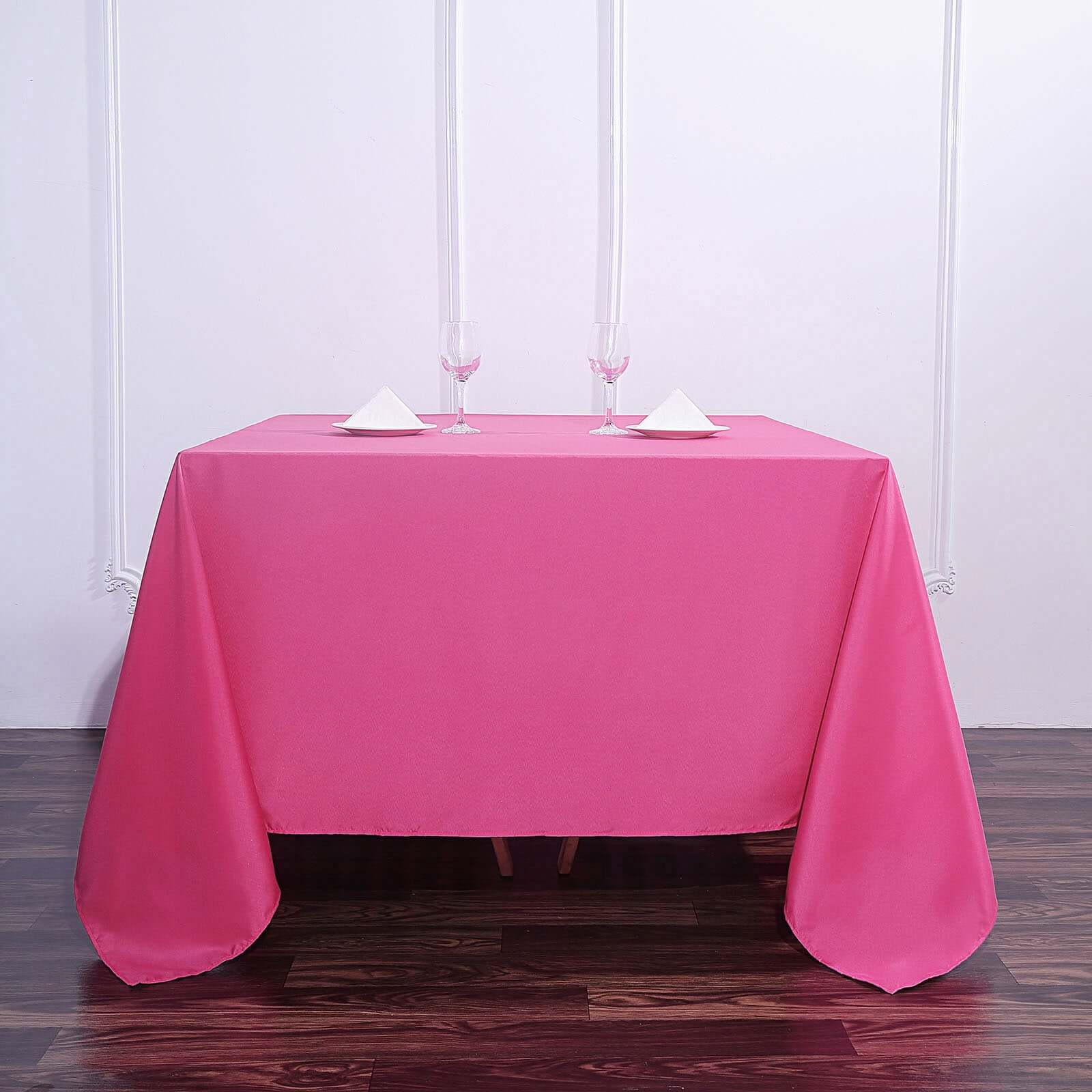 Polyester Square 90x90 Tablecloth Fuchsia - Wrinkle-Resistant & Durable Table Cover