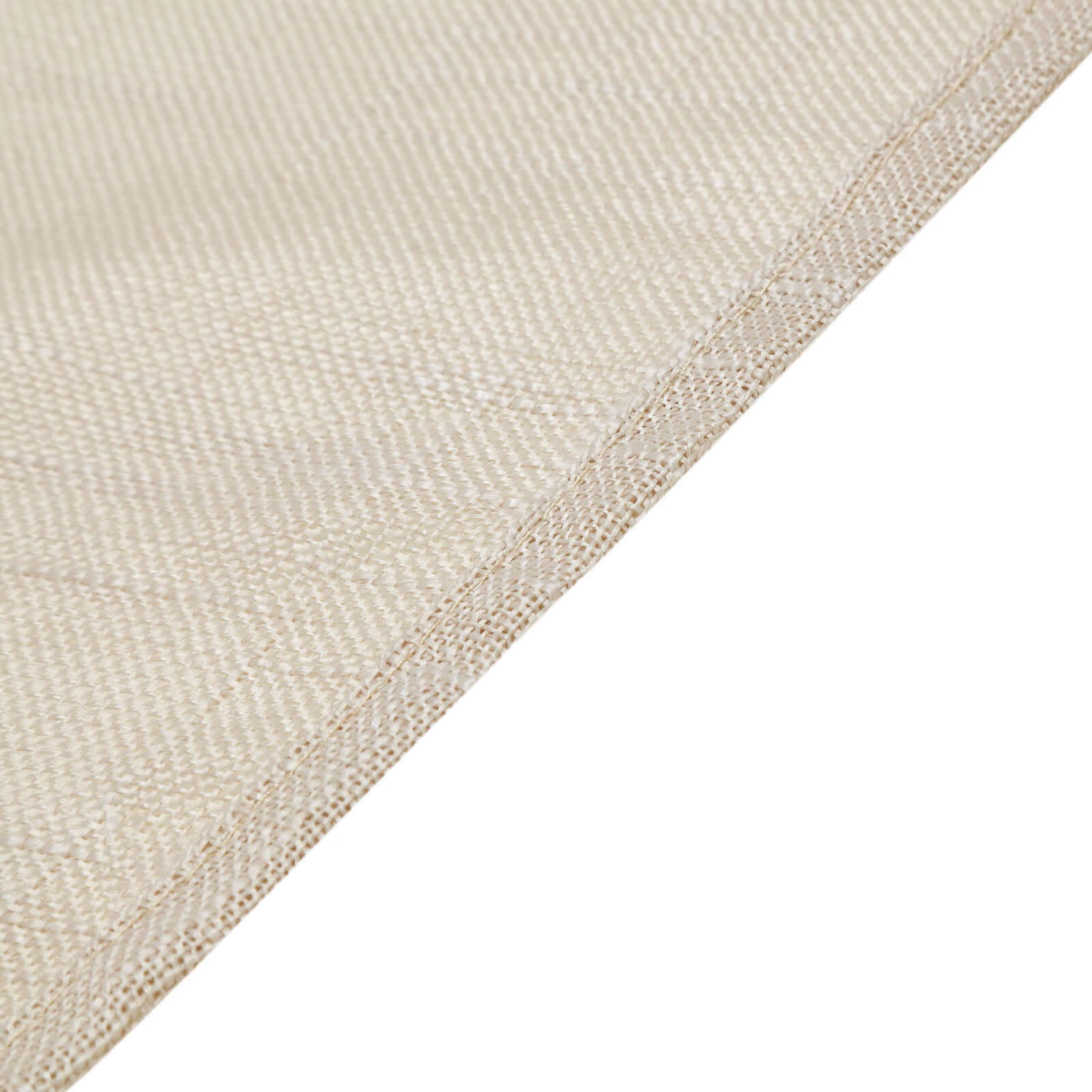 Faux Linen 12x108 Table Runner Beige - Slubby Textured & Wrinkle Resistant Table Decor