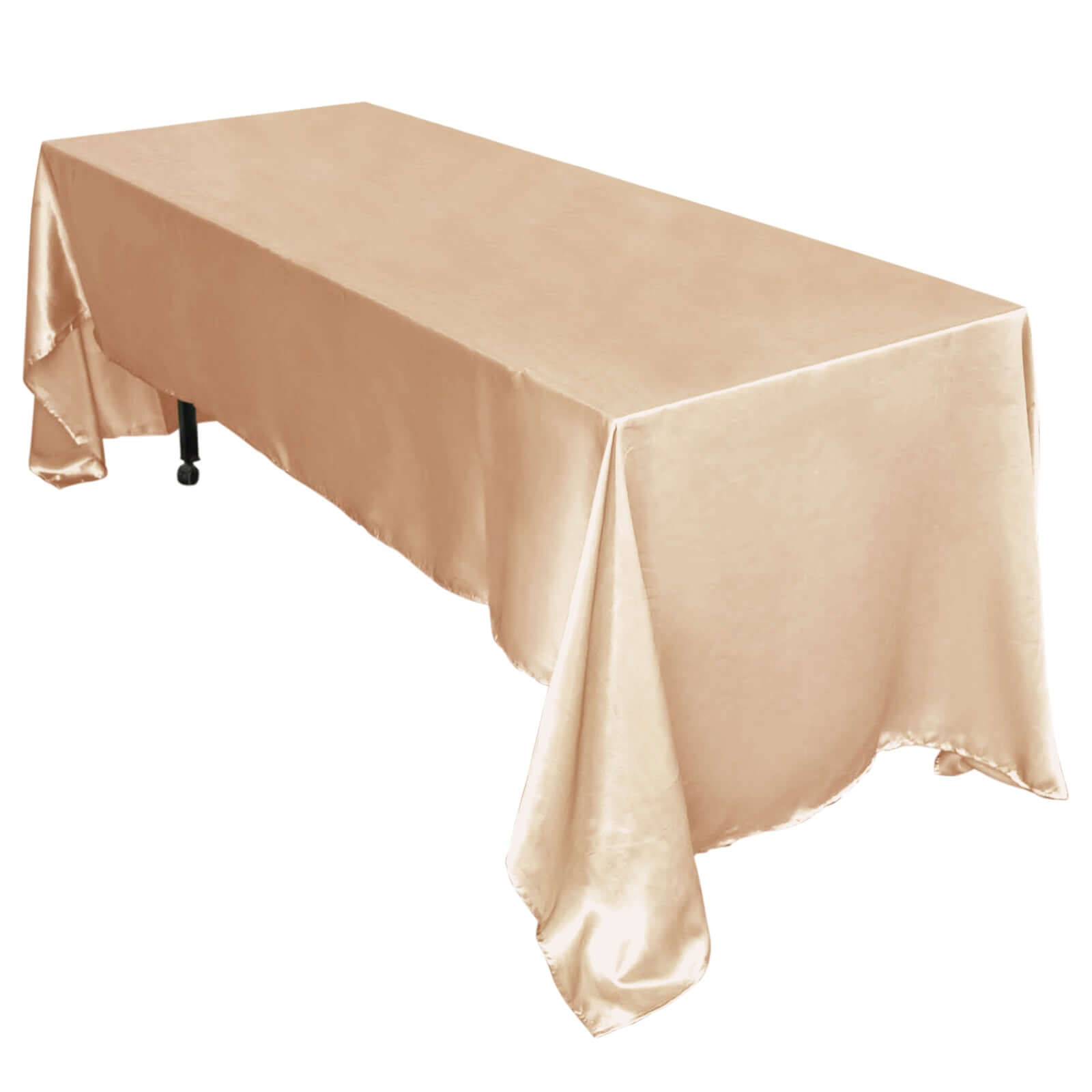 Satin Rectangular 60x126 Tablecloth Nude - Smooth and Lustrous Table Cover