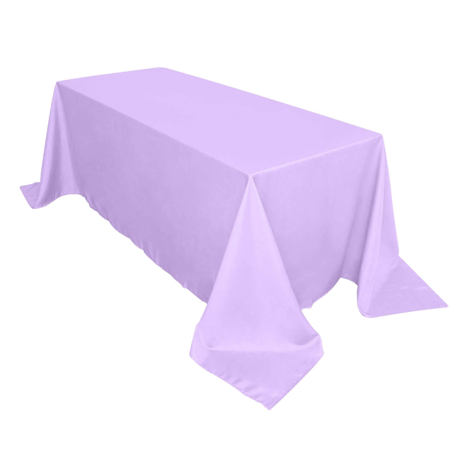 Polyester 90x132 Rectangle Tablecloth Lavender Lilac - Seamless Wrinkle-Resistant Table Cover