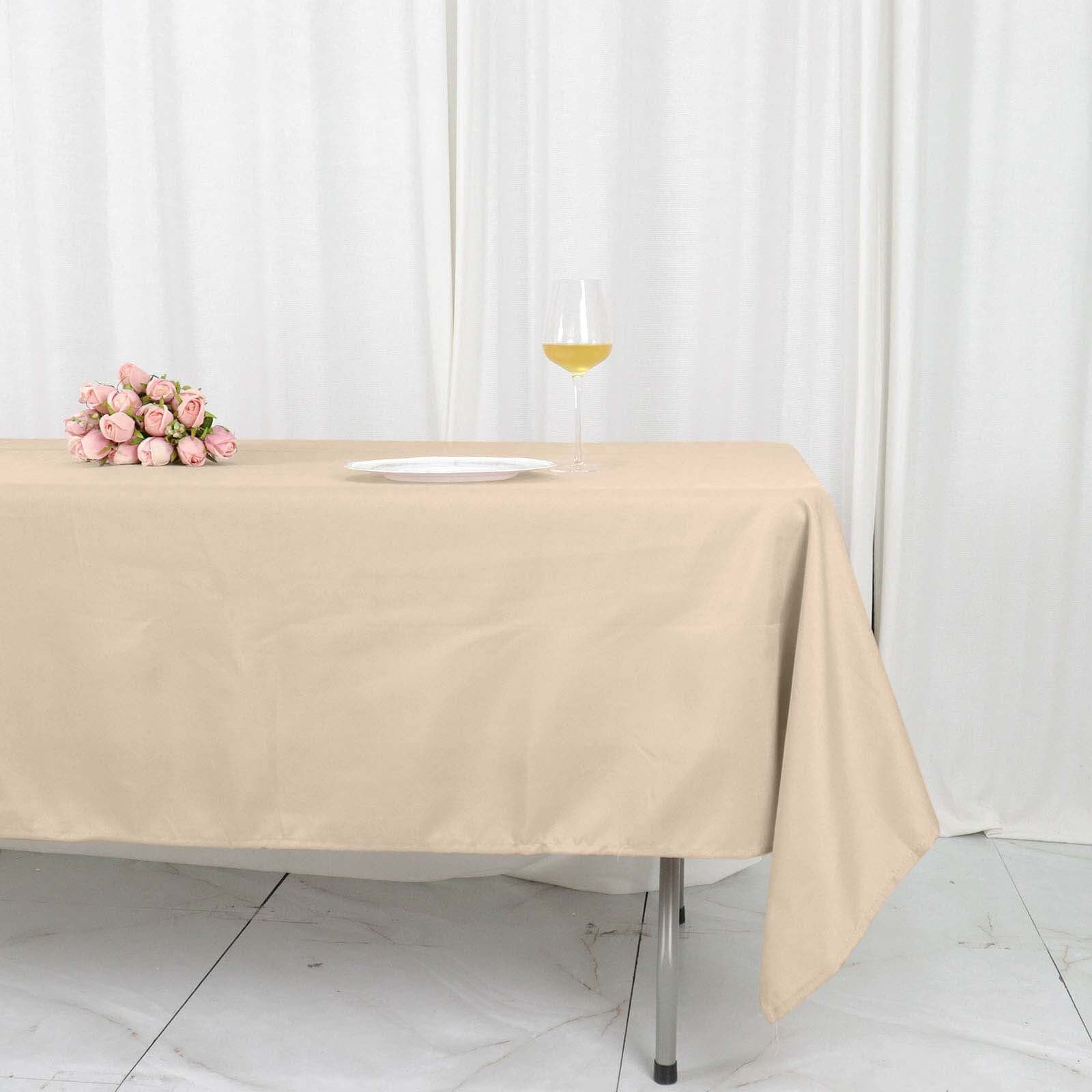 Polyester 60x102 Rectangle Tablecloth Nude - Durable and Stylish Table Cover