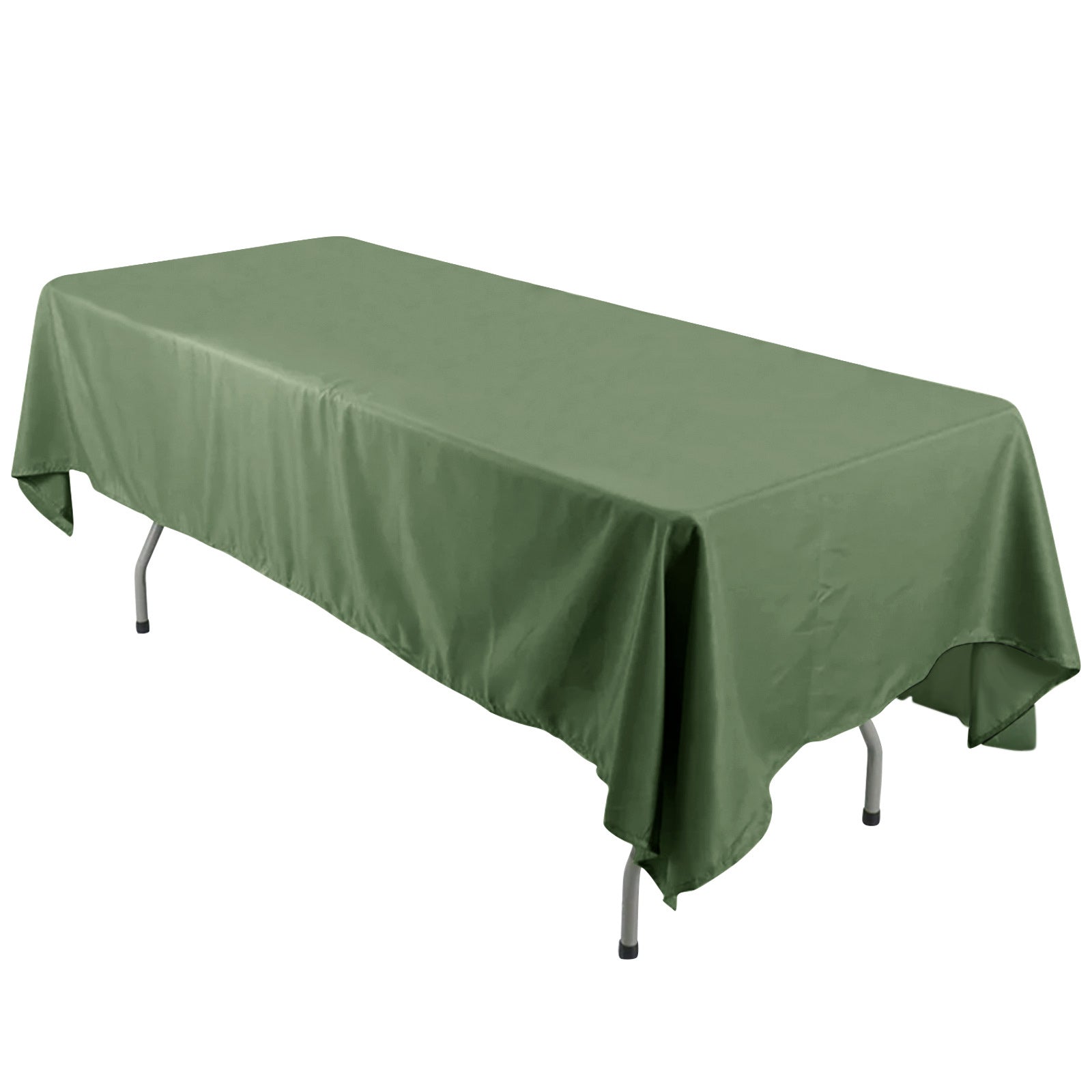 Polyester 60x126 Rectangle Tablecloth Olive Green - Wrinkle-Resistant Table Cover