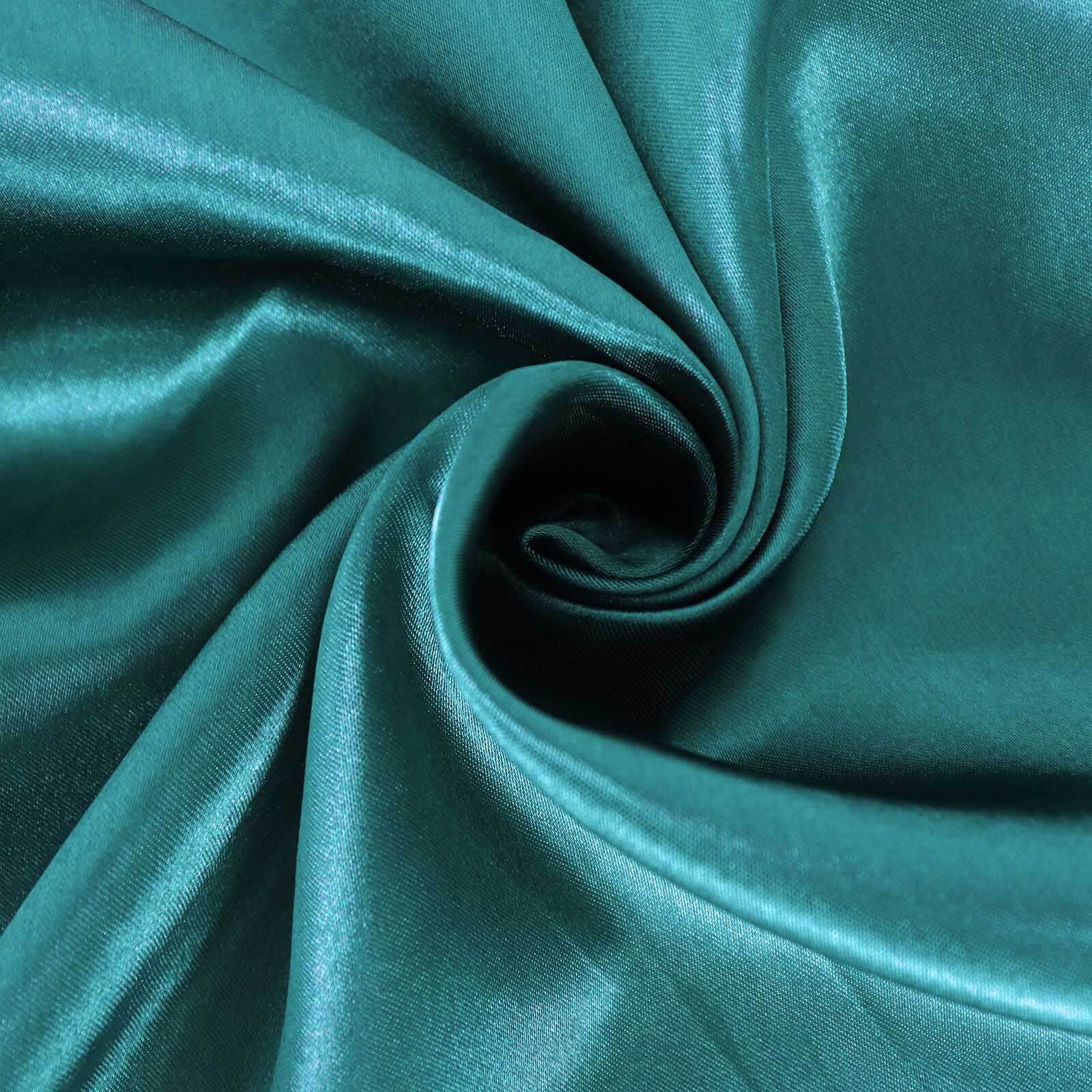 Satin Rectangular 60x126 Tablecloth Peacock Teal - Smooth and Lustrous Table Cover