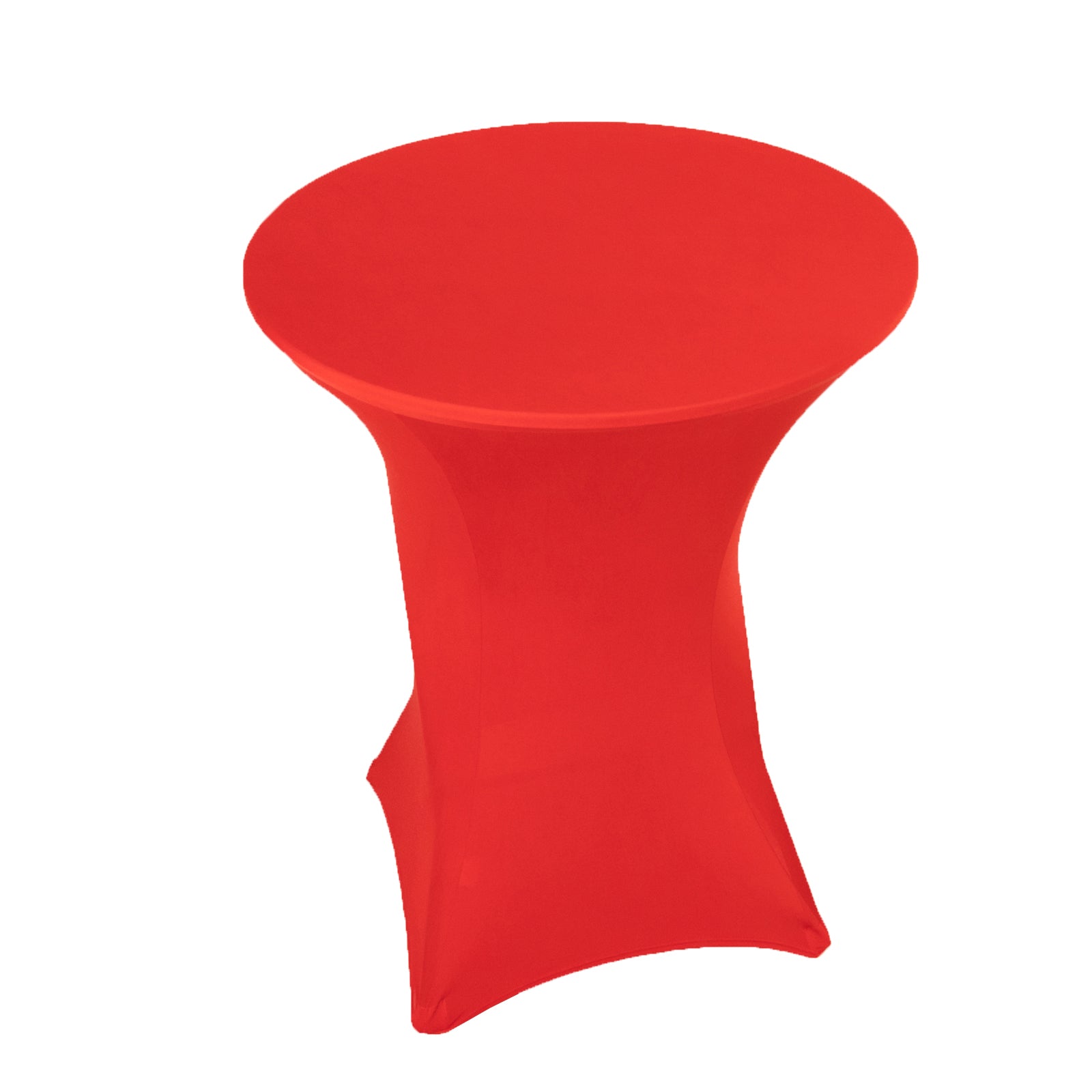 Spandex 33-36 Round Cocktail Table Cover Red - Easy to Maintain Stretch Fitted Highboy Tablecloth