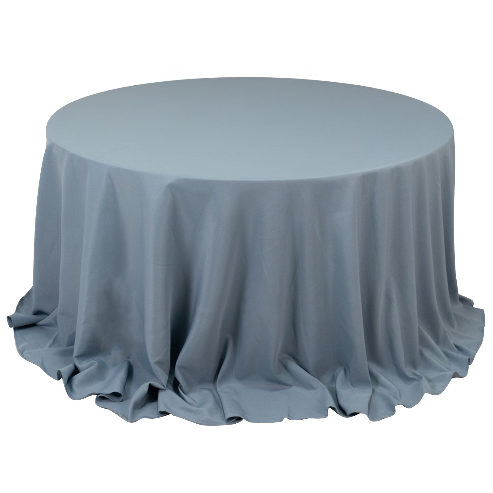 Premium Polyester 132 Round Tablecloth Dusty Blue - Seamless 220GSM Wrinkle-Resistant Table Cover