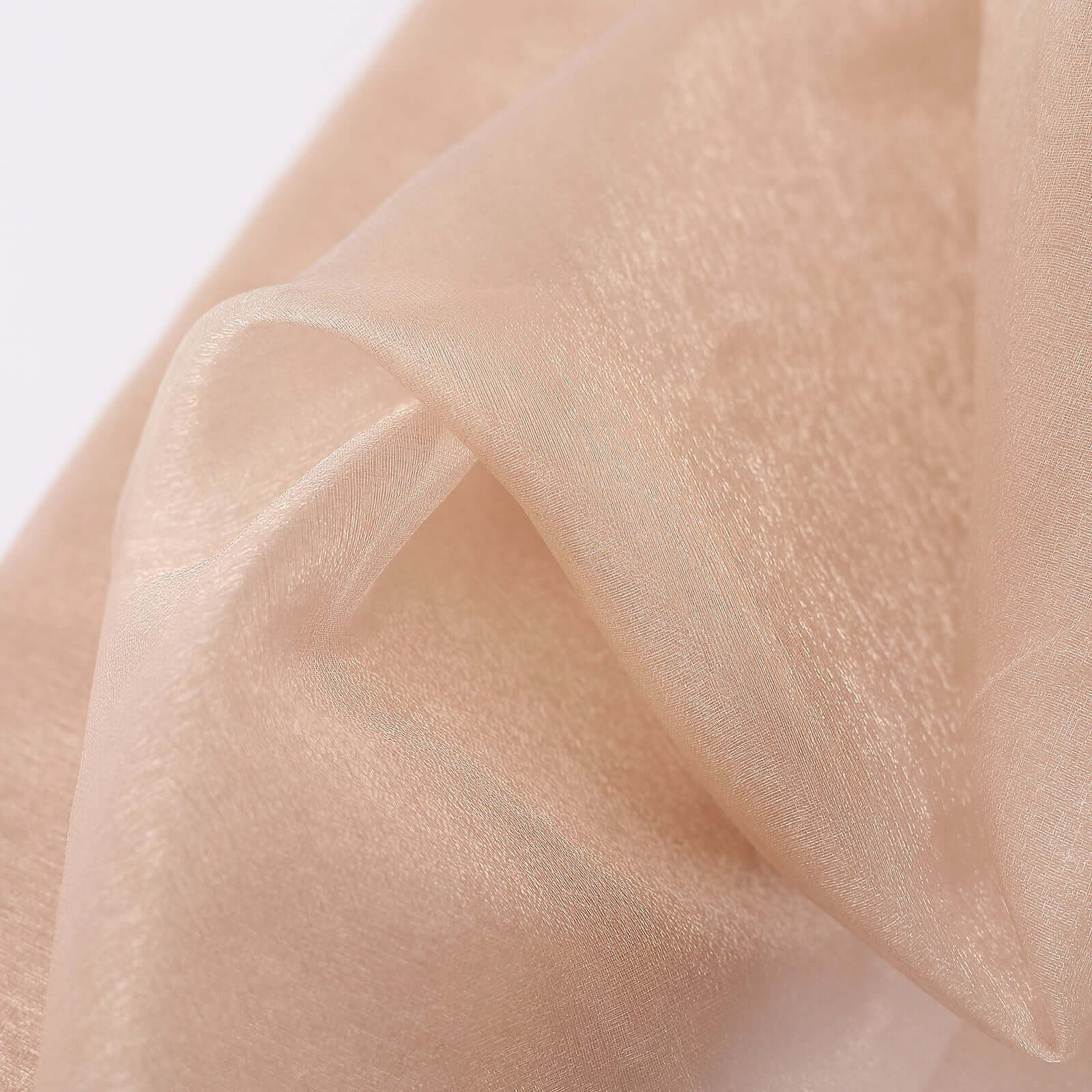 54x10yd Nude Solid Sheer Chiffon Fabric Bolt, DIY Voile Drapery Fabric