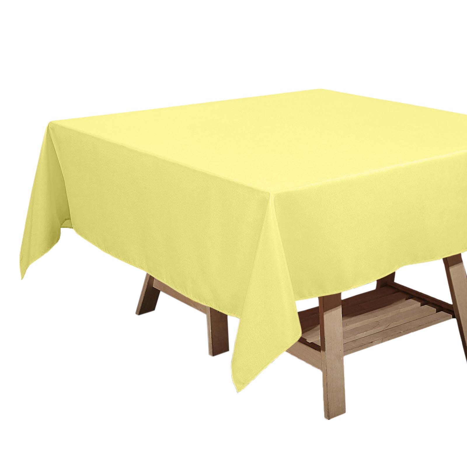 Polyester Square 70x70 Tablecloth Yellow - Wrinkle-Resistant & Durable Table Cover