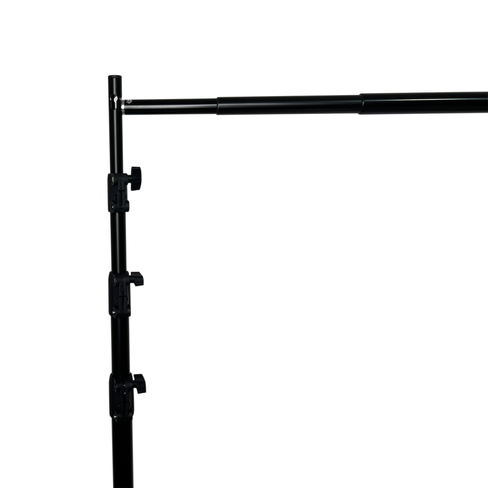 Black Heavy Duty Metal DIY Adjustable Backdrop Stand with Flat Steel Bases, Pipe and Drape Photography Background Stand - 10ftx12ft