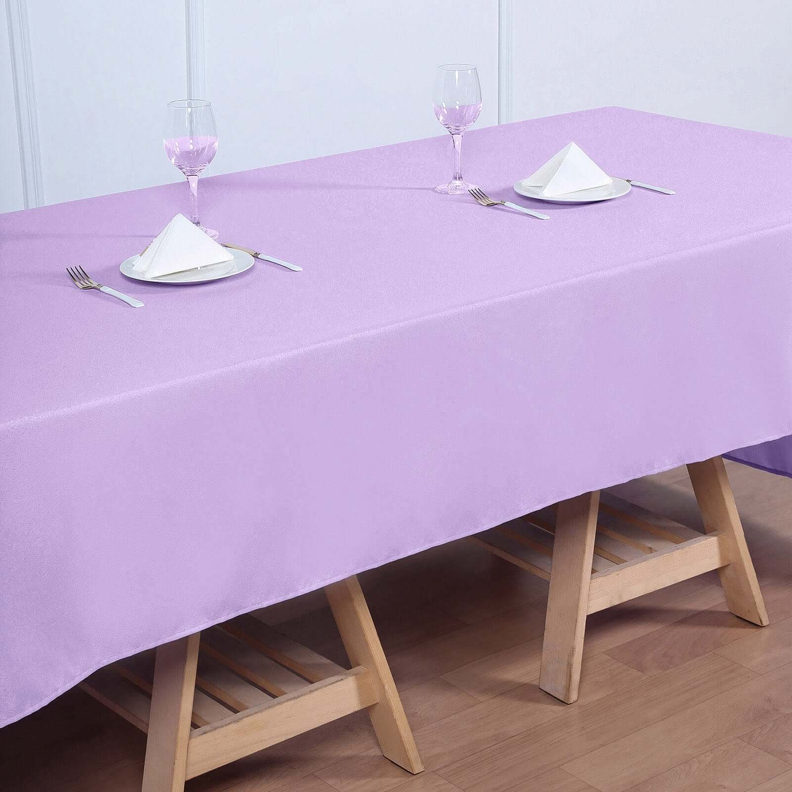 Polyester 60x126 Rectangle Tablecloth Lavender Lilac - Wrinkle-Resistant Table Cover