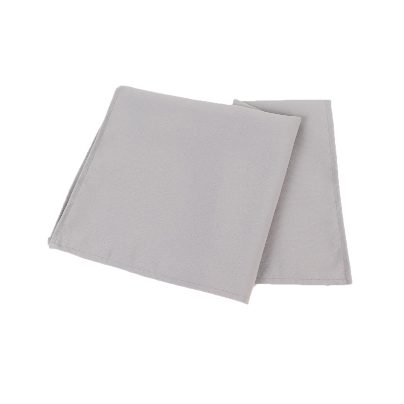 5 Pack Premium Polyester 20x20 Napkins Silver - Wrinkle-Resistant & Durable Dinner Napkins