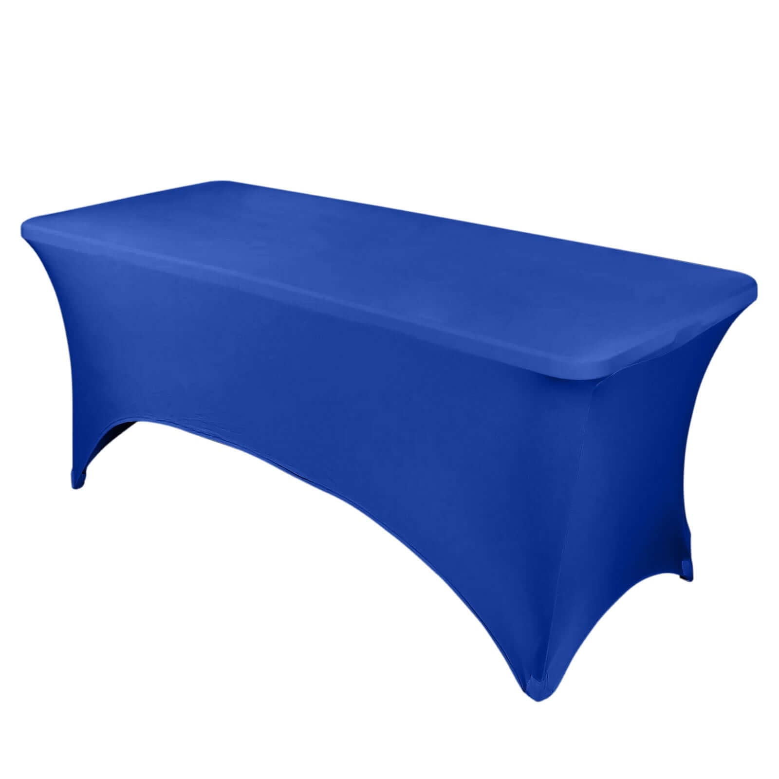 Stretch Spandex 96x30 Rectangle Table Cover Royal Blue - Durable Form-Fitting Tablecloth