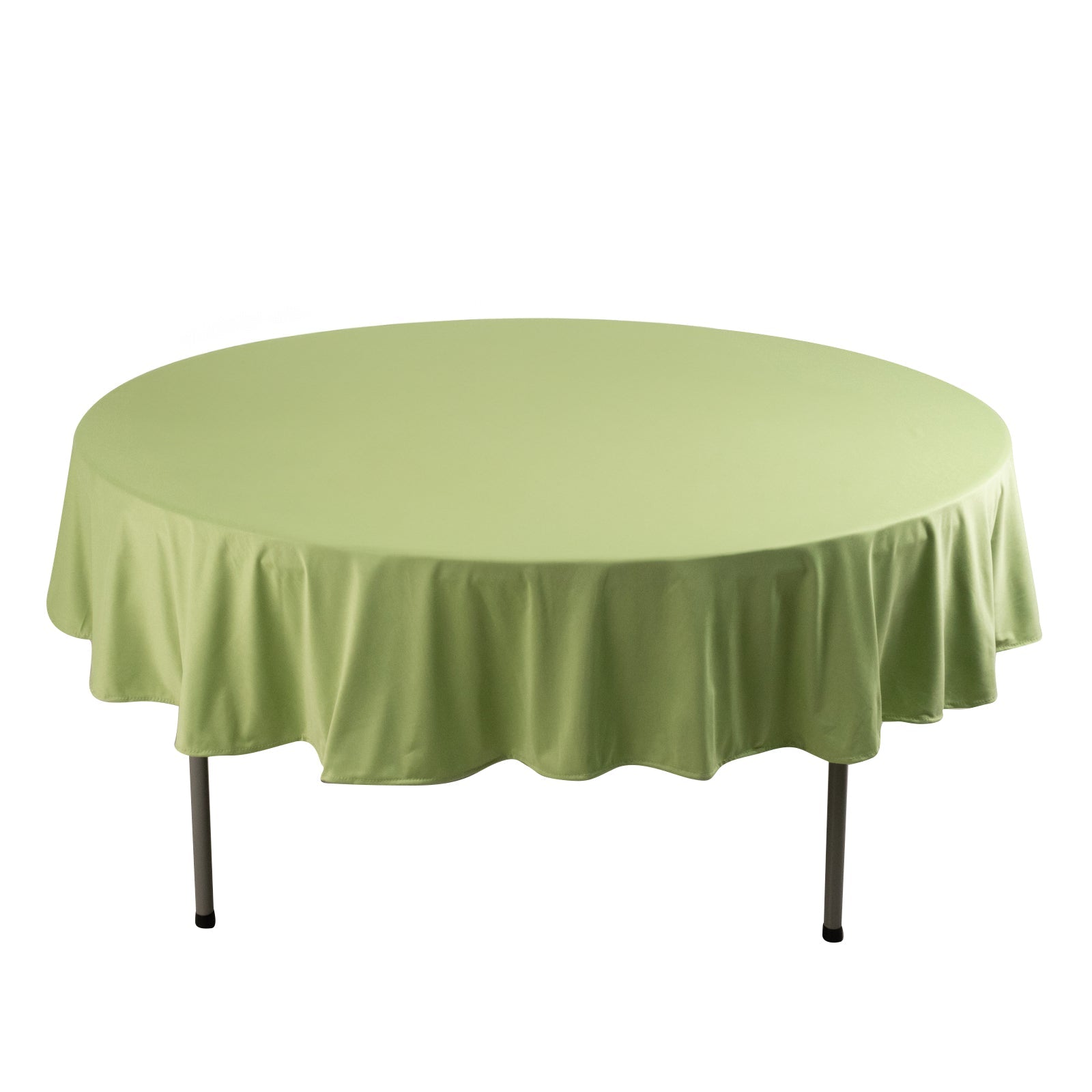 Premium Scuba Round 90 Tablecloth Sage Green - Wrinkle Free & Stain Resistant Table Cover