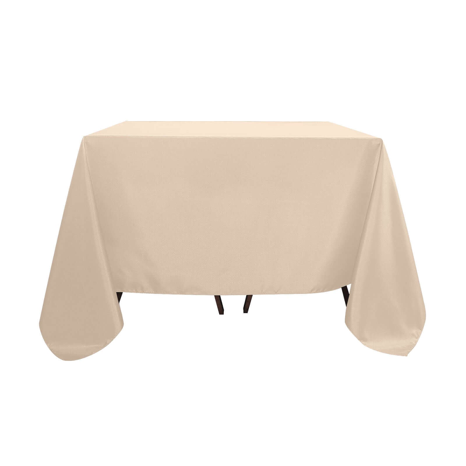 Polyester Square 90x90 Tablecloth Nude - Wrinkle-Resistant & Durable Table Cover