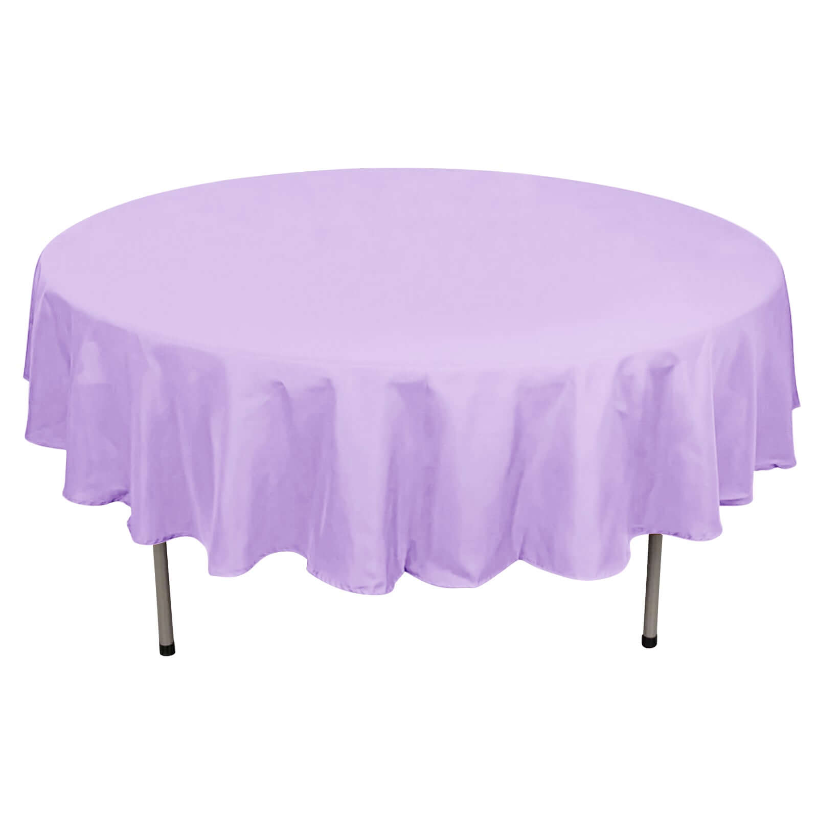 Polyester 90 Round Tablecloth Lavender Lilac - Stain & Wrinkle-Resistant Table Cover