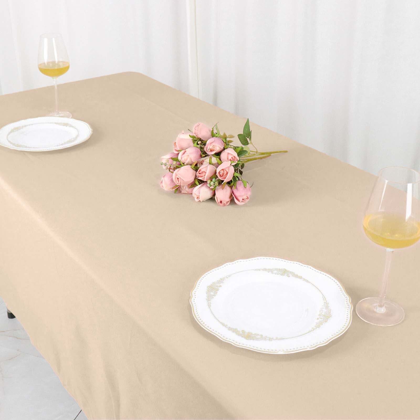 Polyester 60x102 Rectangle Tablecloth Nude - Durable and Stylish Table Cover