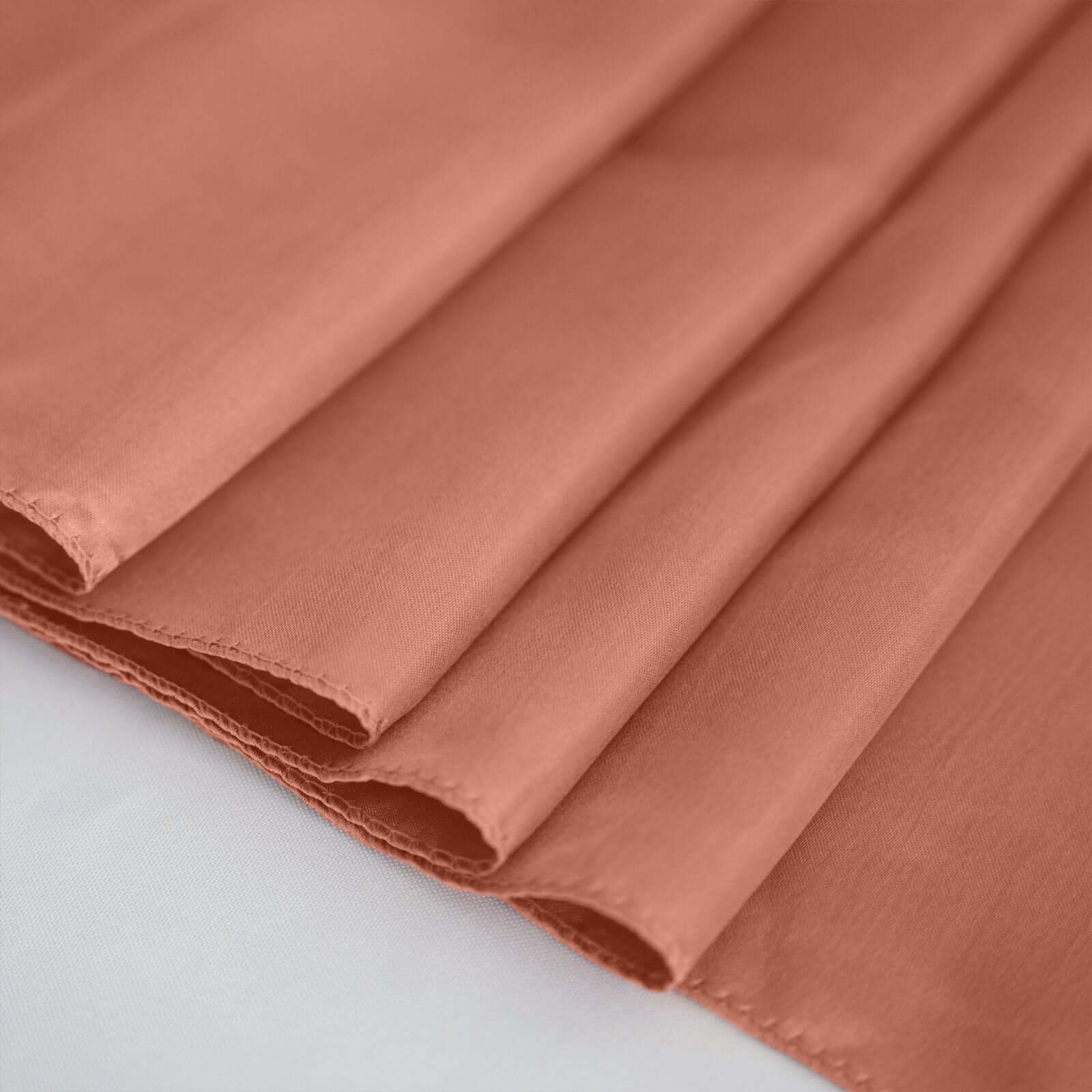 Satin Rectangular 60x102 Tablecloth Terracotta (Rust) - Smooth and Lustrous Table Cover