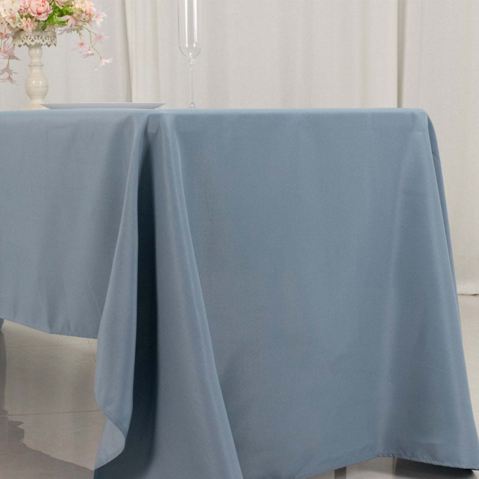 Premium Polyester 60x126 Rectangle Tablecloth Dusty Blue - Stain-Resistant 220GSM Finish Table Cover