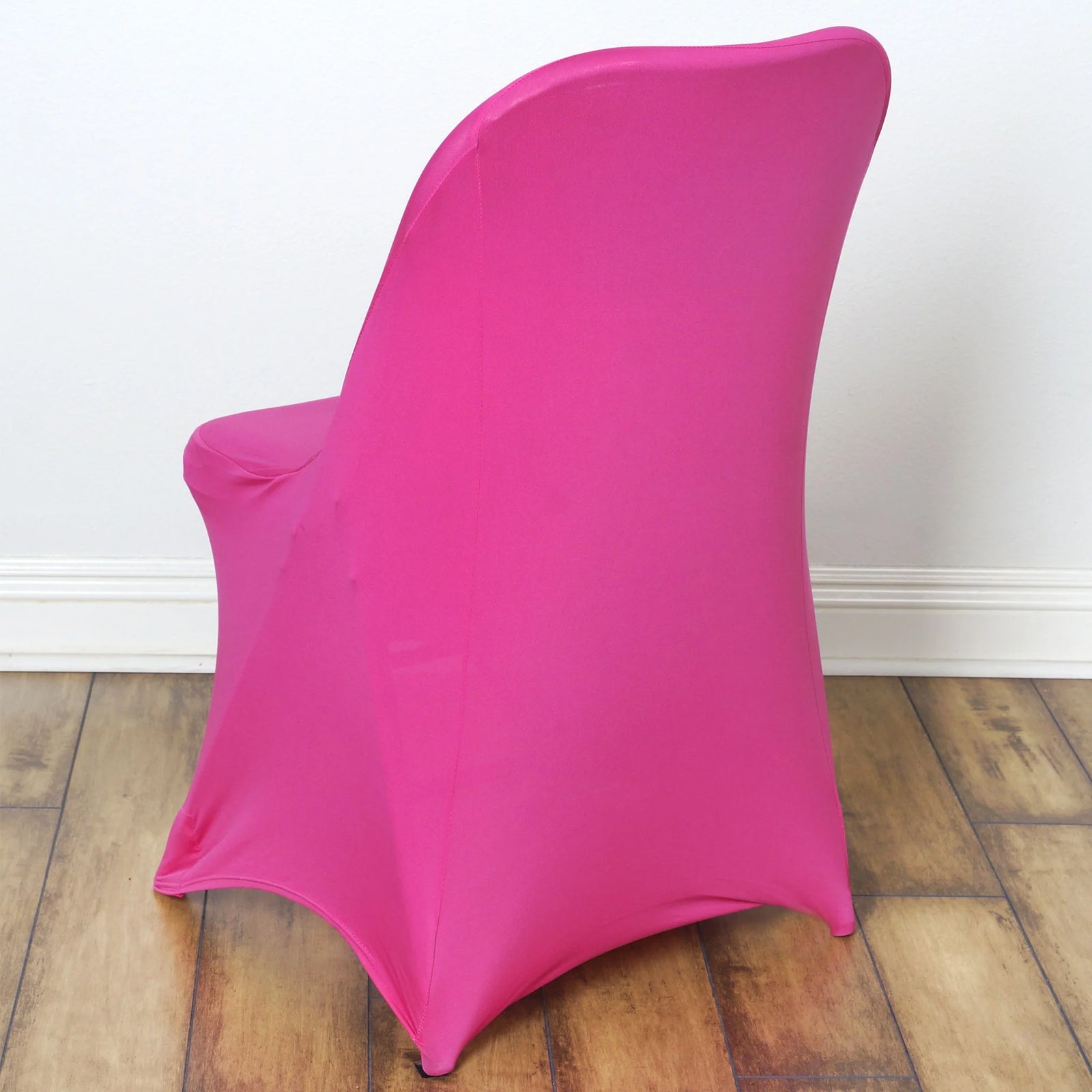 10 Pack Stretch Spandex Chair Covers Fuchsia for Folding Chairs - Durable 160GSM Fitted Slipcovers