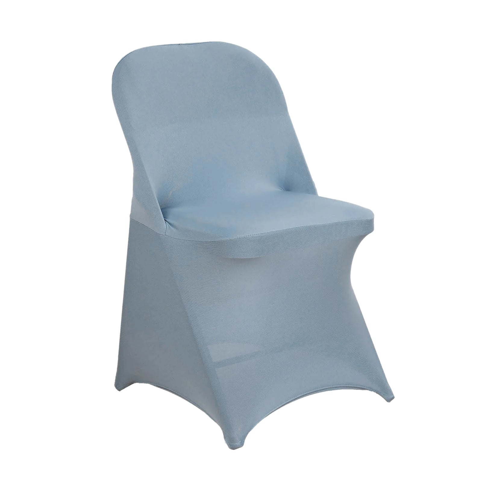 10 Pack Stretch Spandex Chair Covers Dusty Blue for Folding Chairs - Durable 160GSM Fitted Slipcovers