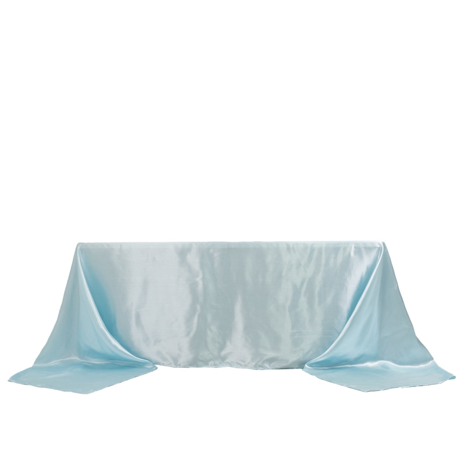 Satin Rectangular 90x156 Tablecloth Light Blue - Seamless Table Cover