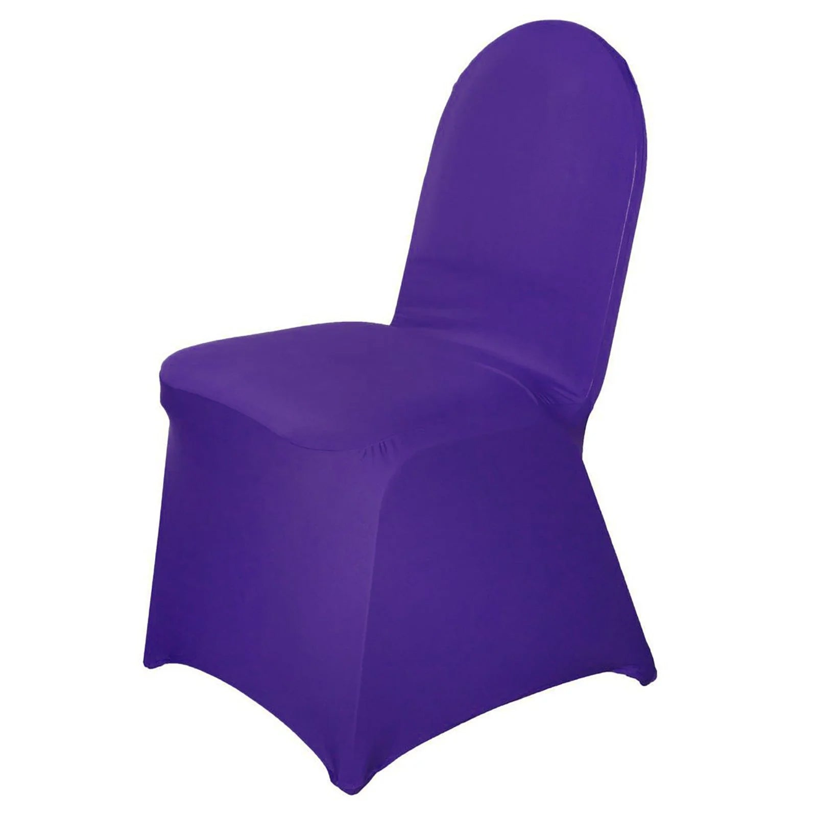 10 Pack Spandex Chair Covers for Banquet Chairs Purple - Durable Reusable Stretch Slip-On Covers