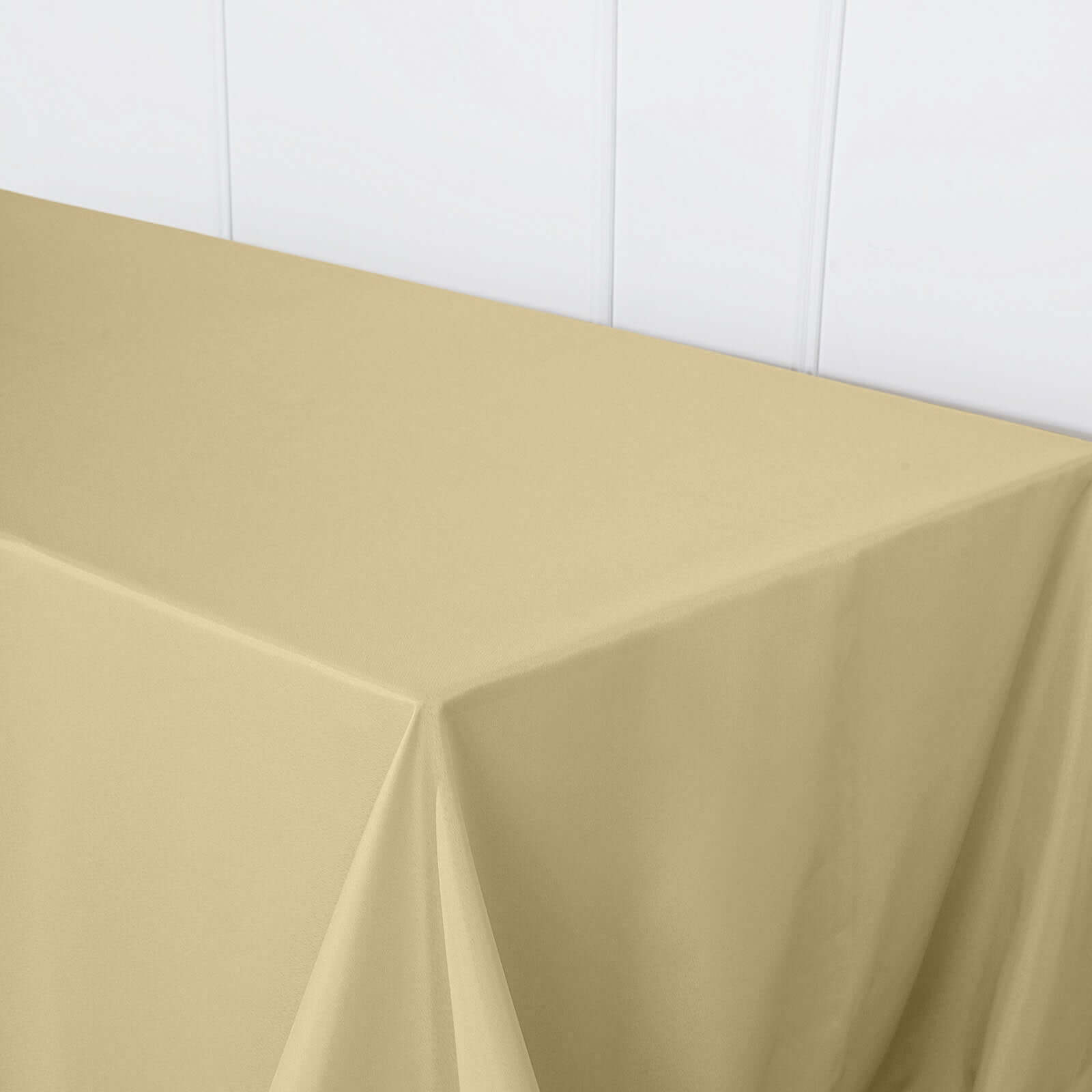 Polyester 90x156 Rectangle Tablecloth Champagne - Seamless Wrinkle-Resistant Table Cover