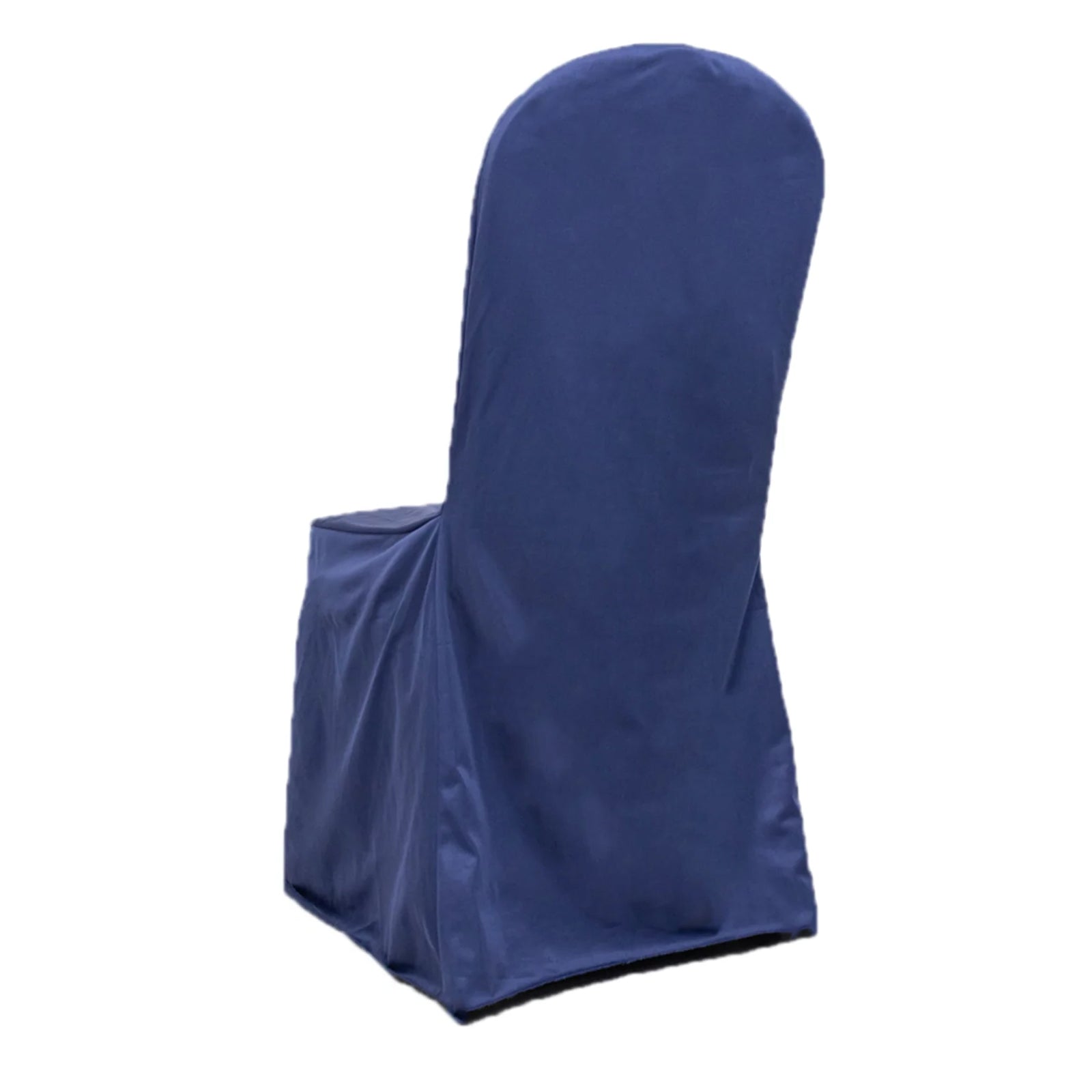 Scuba Stretch Chair Cover Navy Blue for Banquet Chairs Slim Fit Design - Wrinkle Free and Durable Slipcover