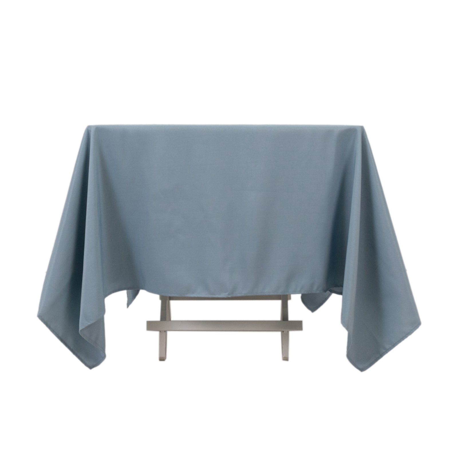 Premium Polyester Square Tablecloth 70x70 Dusty Blue 220GSM Wrinkle-Resistant Table Cover