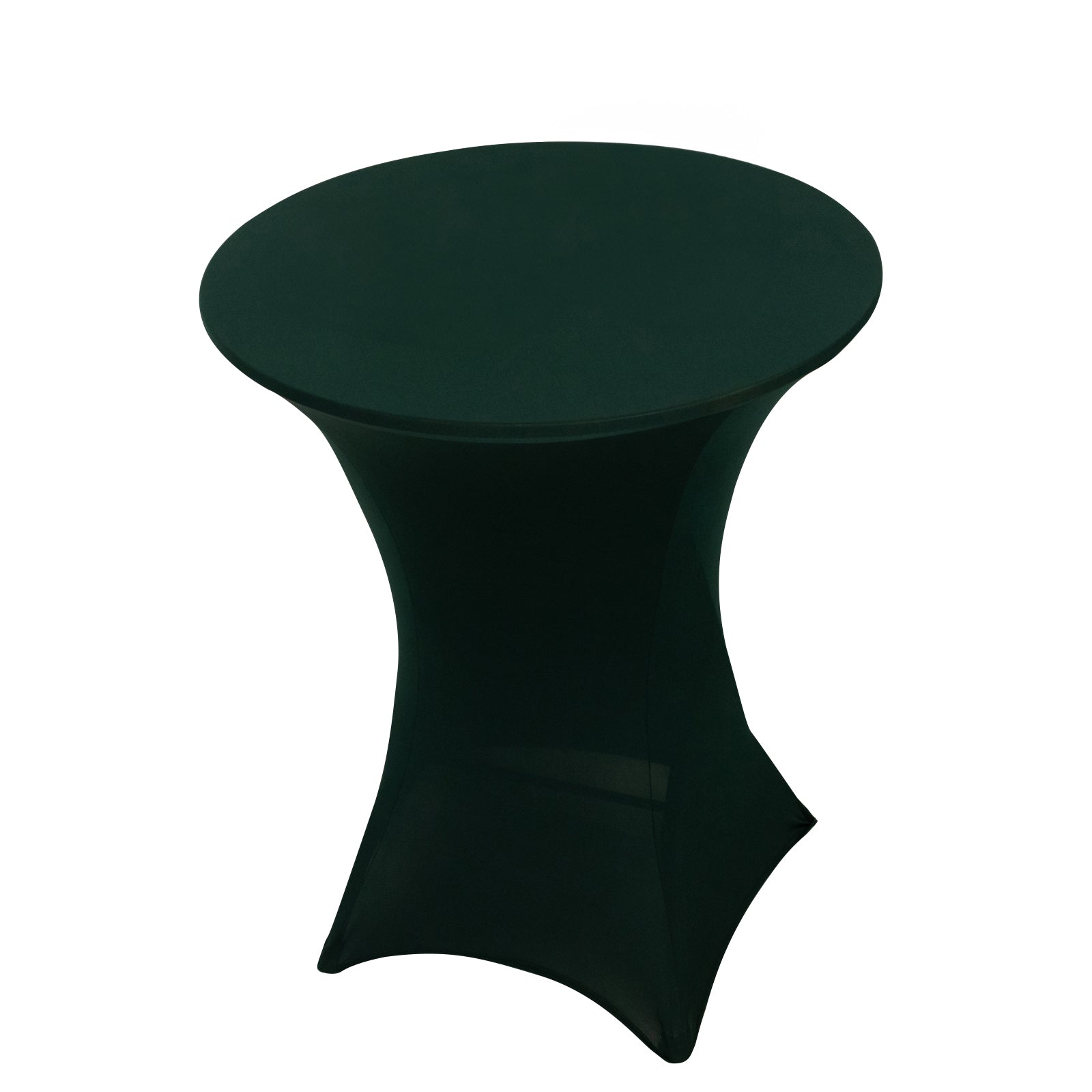 Spandex 33-36 Round Cocktail Table Cover Hunter Emerald Green - Easy to Maintain Stretch Fitted Highboy Tablecloth