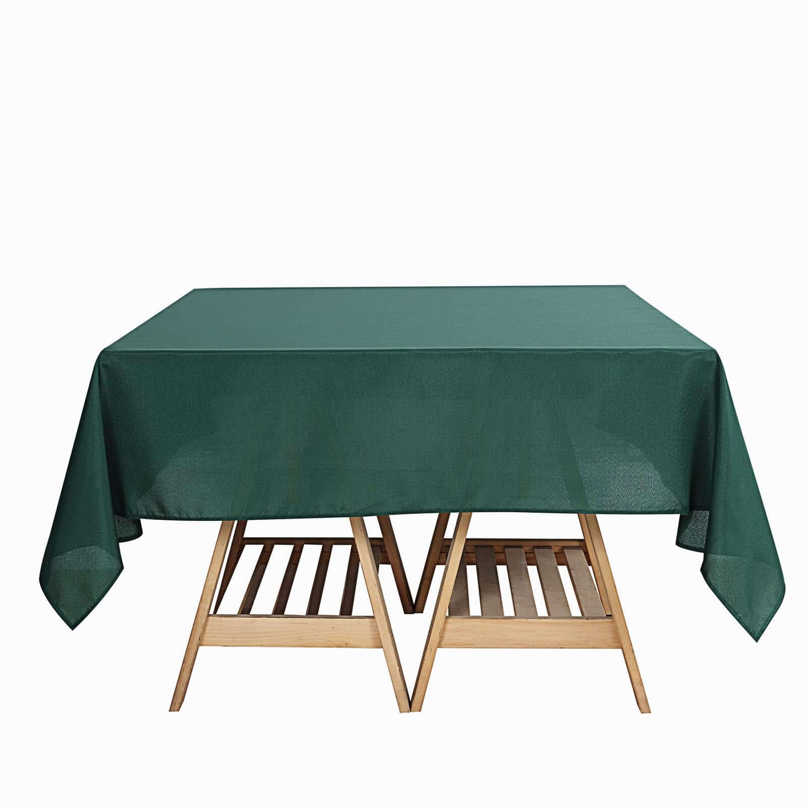 Polyester Square 54x54 Tablecloth Hunter Emerald Green - Wrinkle-Resistant & Durable Table Cover