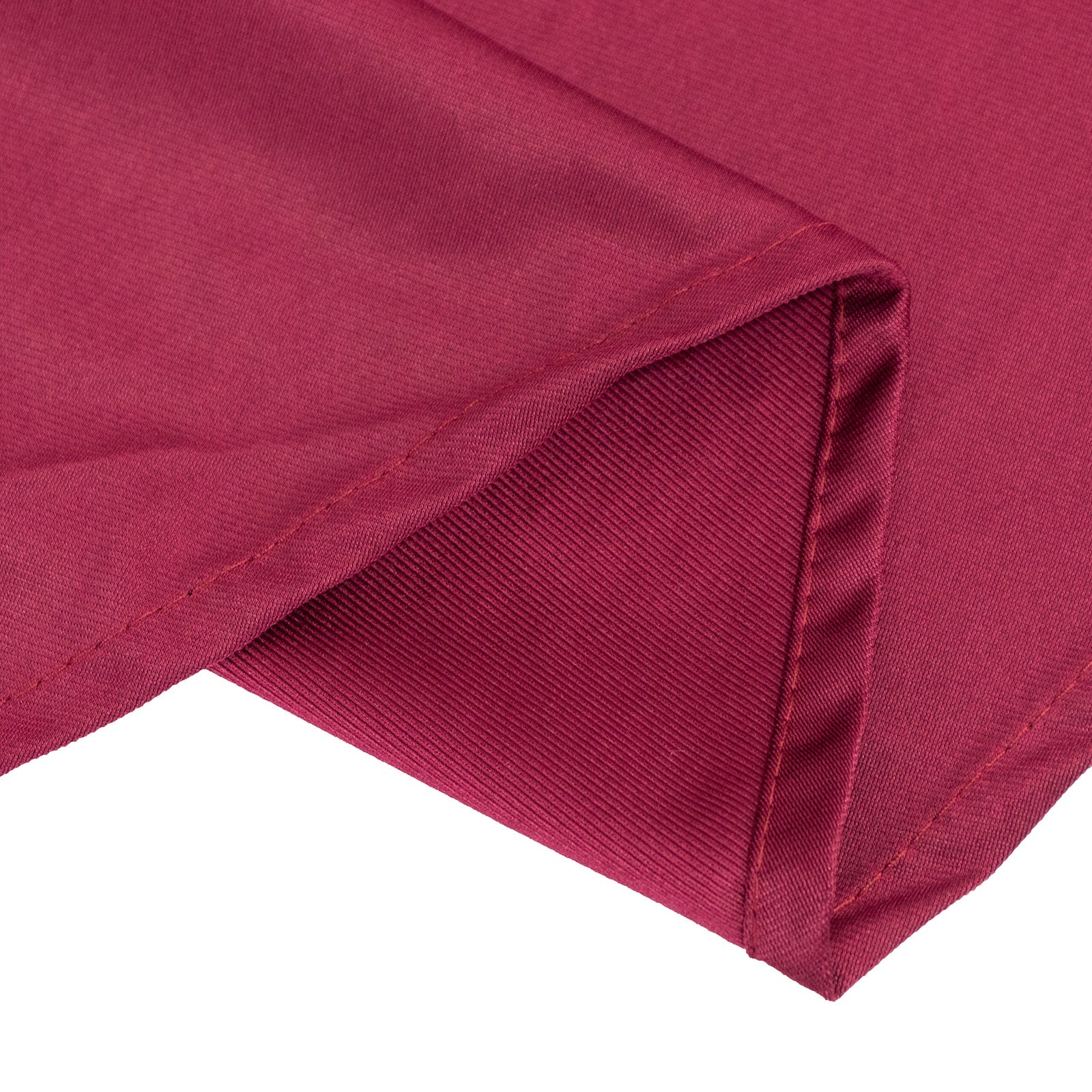 Premium Scuba Round 108 Tablecloth Burgundy - Wrinkle Free & Stain Resistant Table Cover