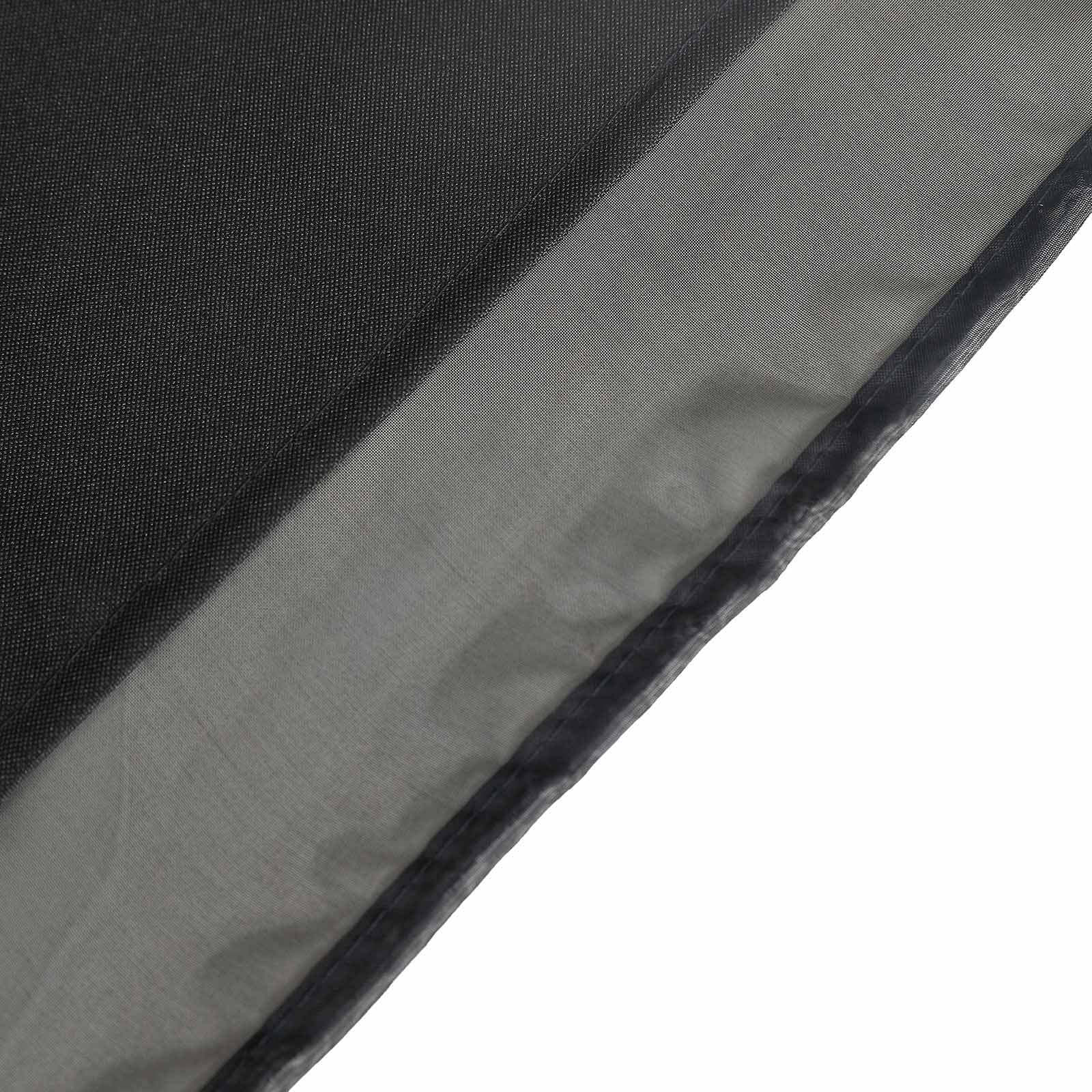 Black Chiffon Polyester Event Curtain Drapes, Dual Layer Divider Backdrop Curtain Panels with Rod Pockets - 10ftx10ft