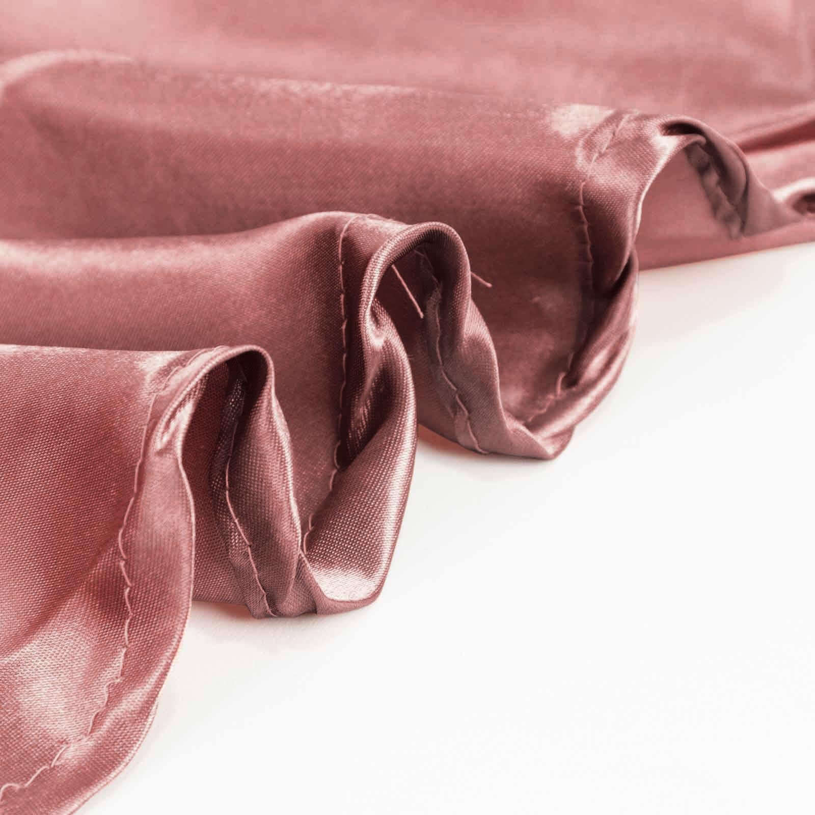 5 Pack Satin 20x20 Napkins Cinnamon Rose - Luxurious Shine & Smooth Dinner Napkins