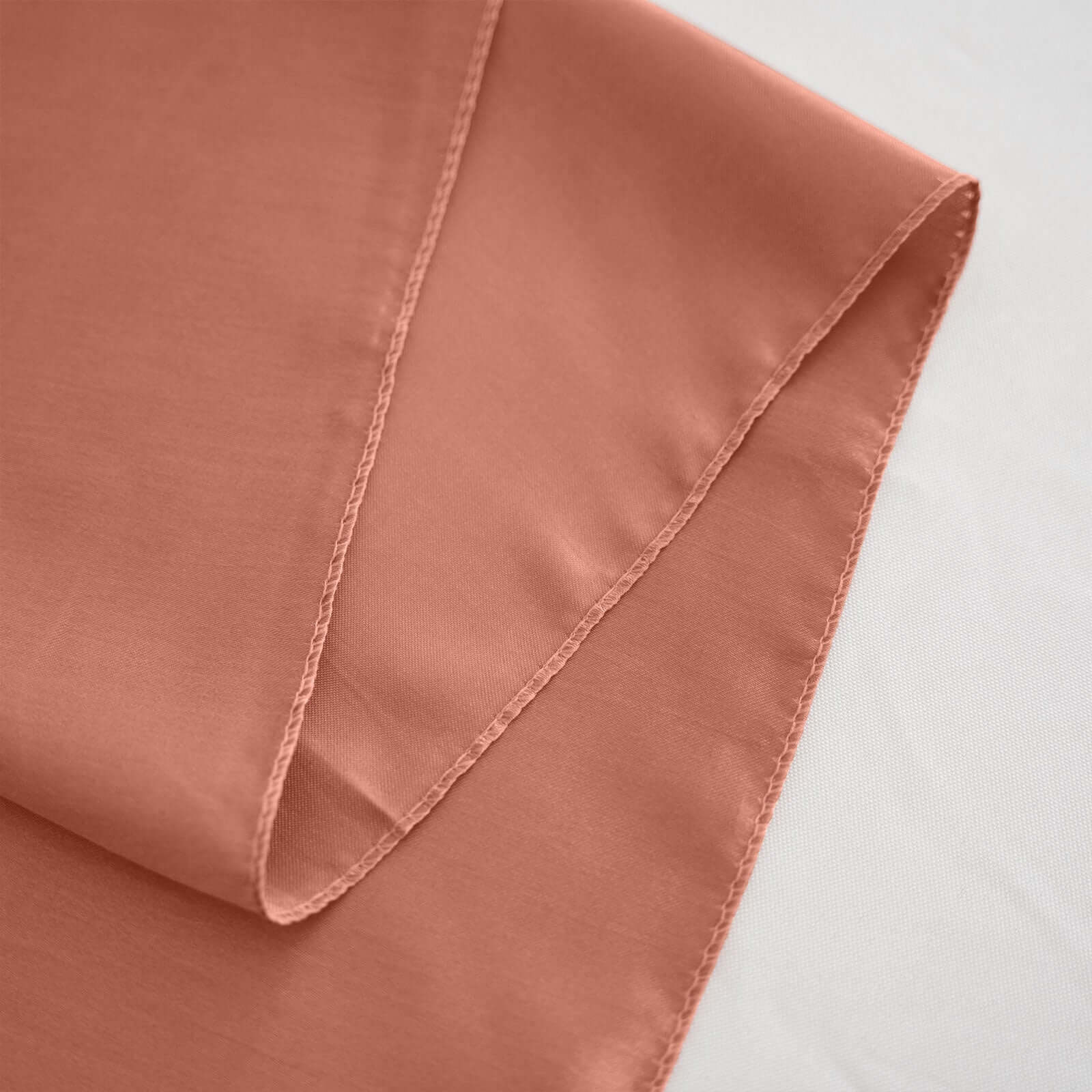 Satin Rectangular 60x102 Tablecloth Terracotta (Rust) - Smooth and Lustrous Table Cover