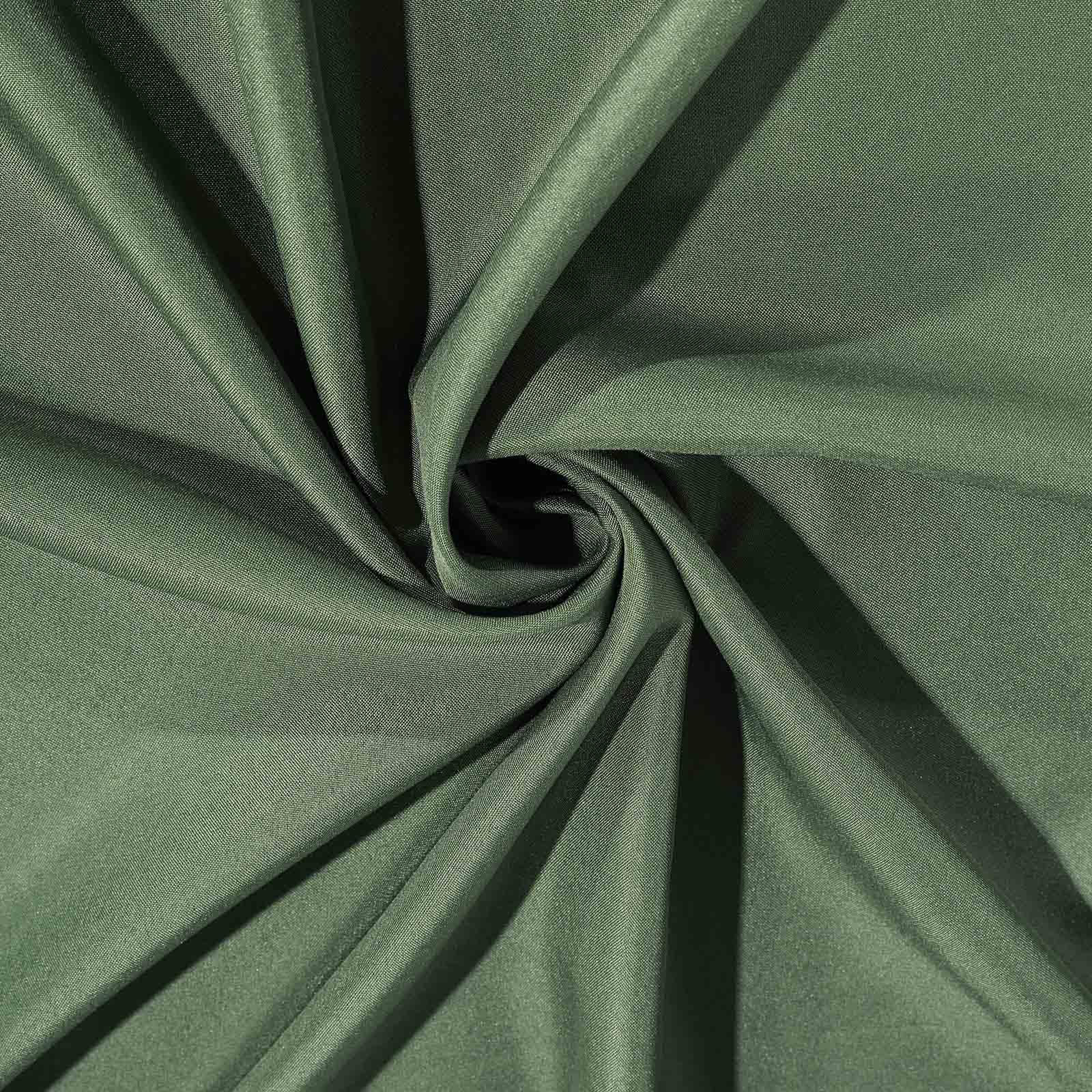 Polyester 90x90 Table Overlay Square Tablecloth Olive Green - Wrinkle-Resistant & Durable Table Cover