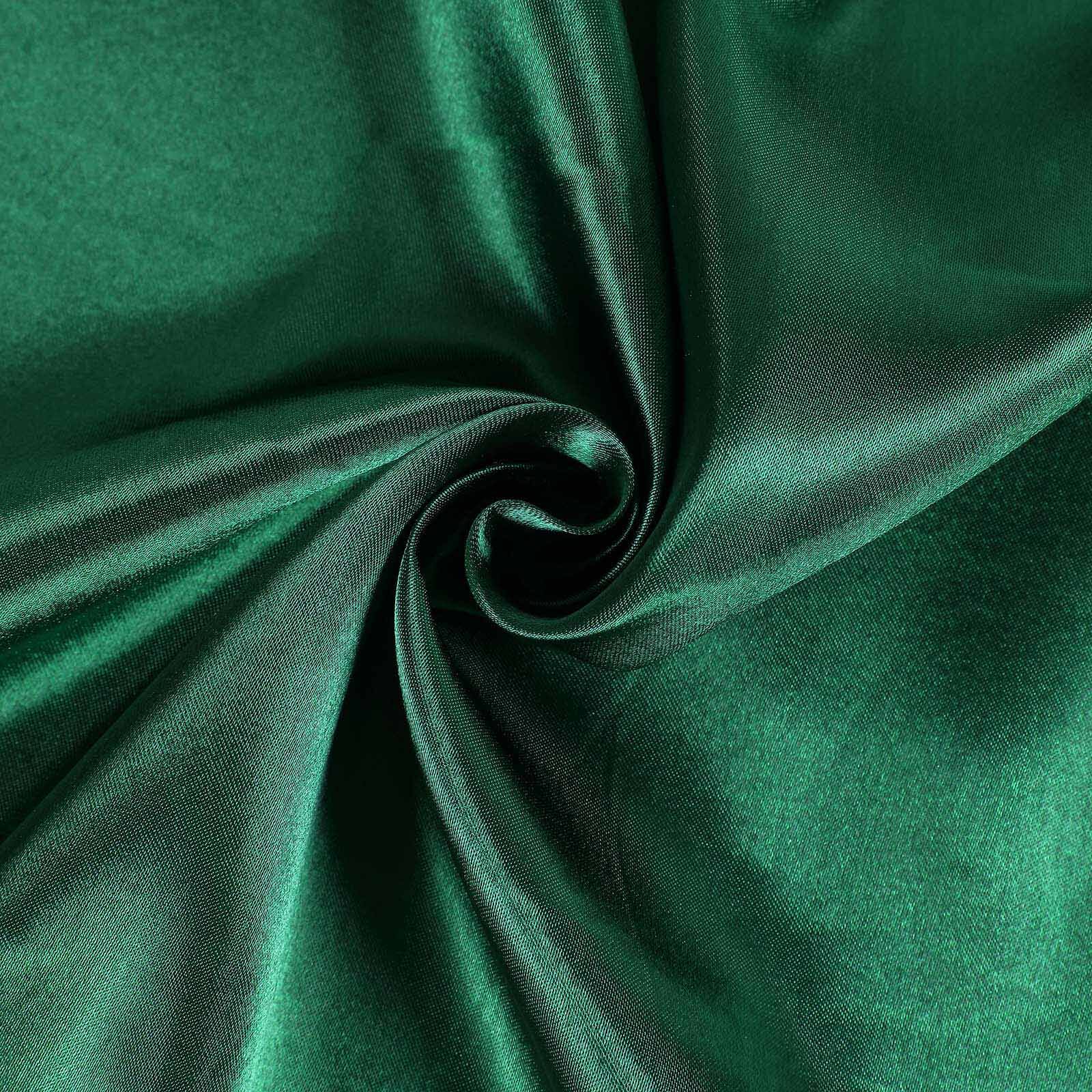 Satin 90x90 Table Overlay Square Tablecloth Hunter Emerald Green - Smooth Finish Table Topper