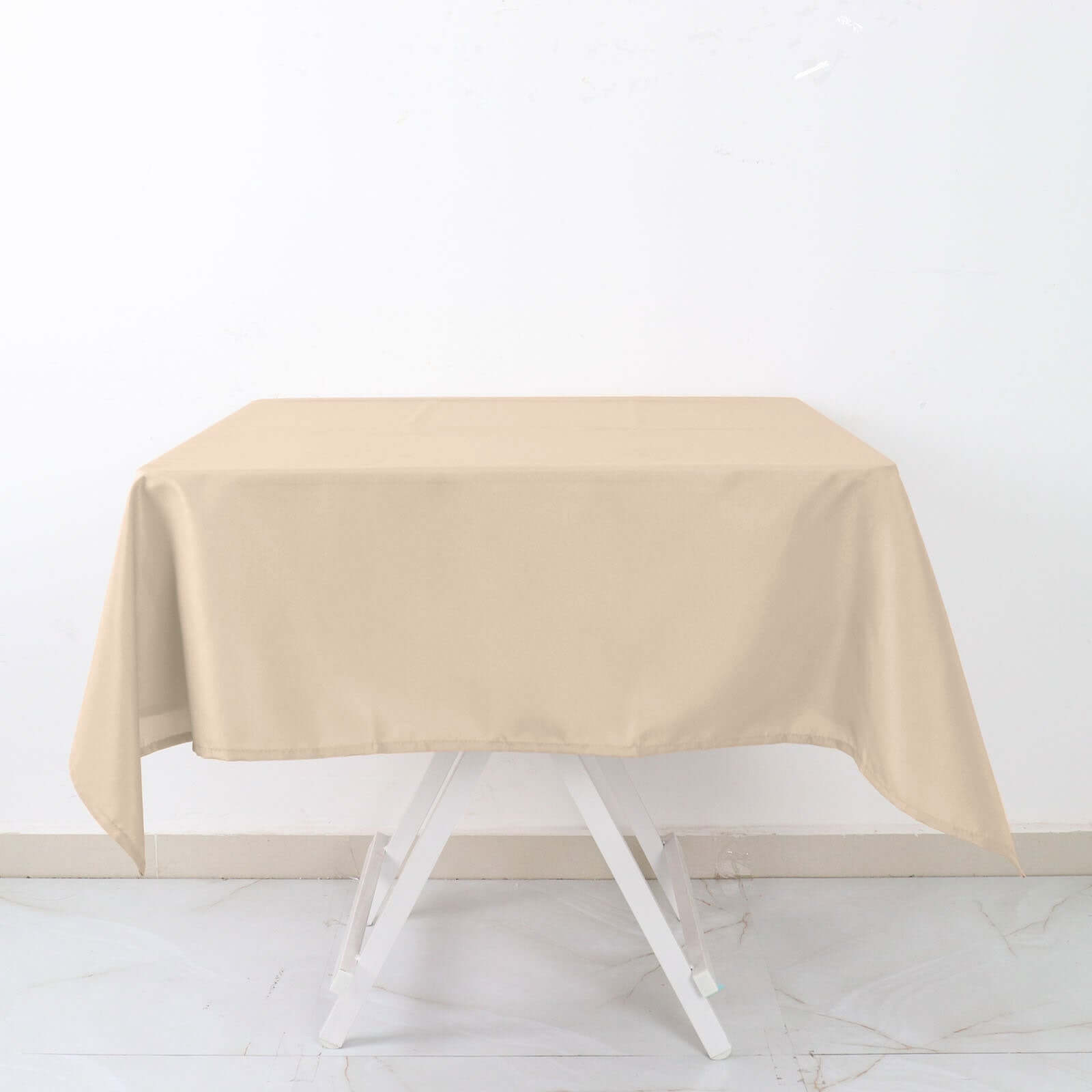 Polyester Square 54x54 Tablecloth Nude - Wrinkle-Resistant & Durable Table Cover